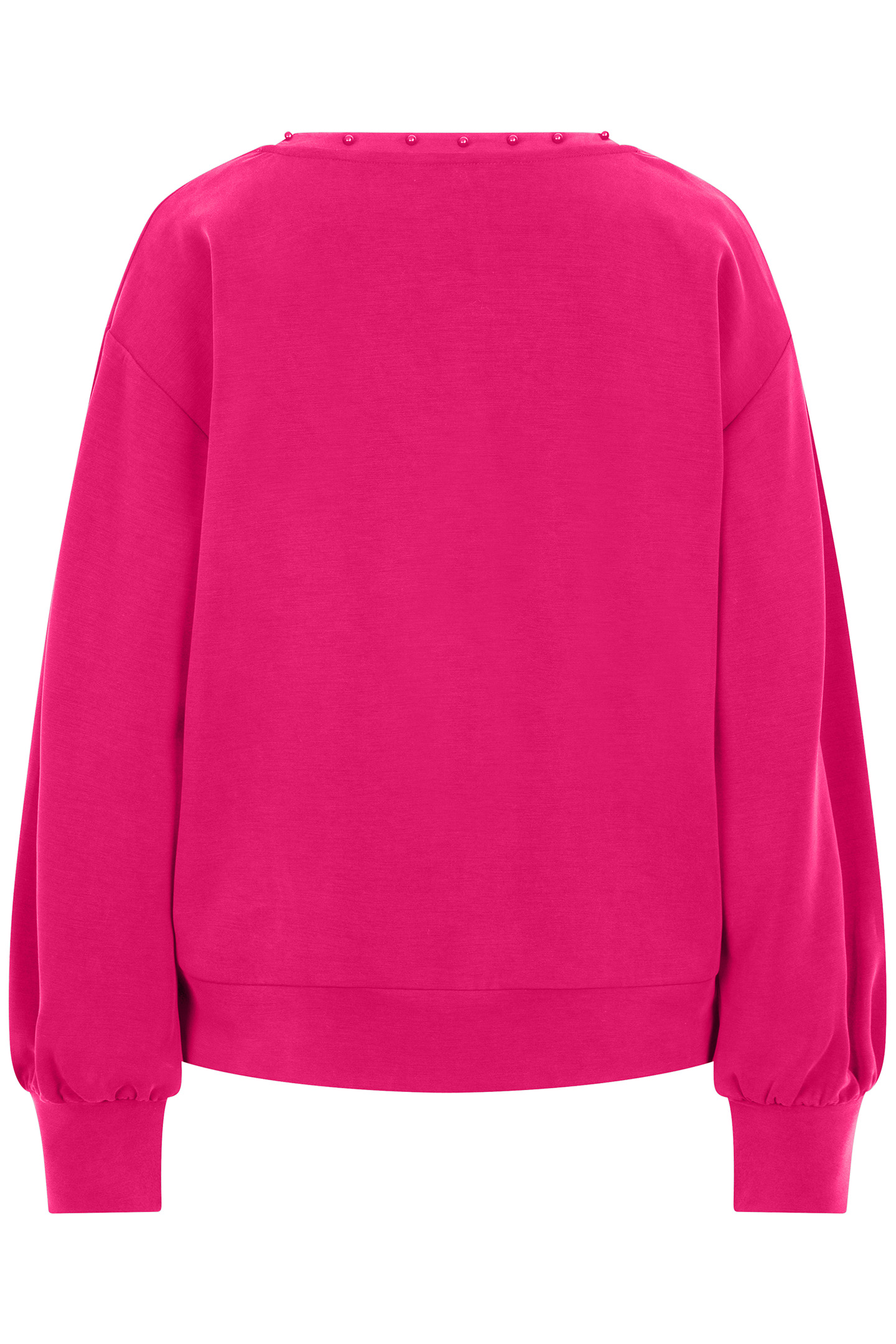 SWEATER “V” STUDS MODAL CERISE PINK 4