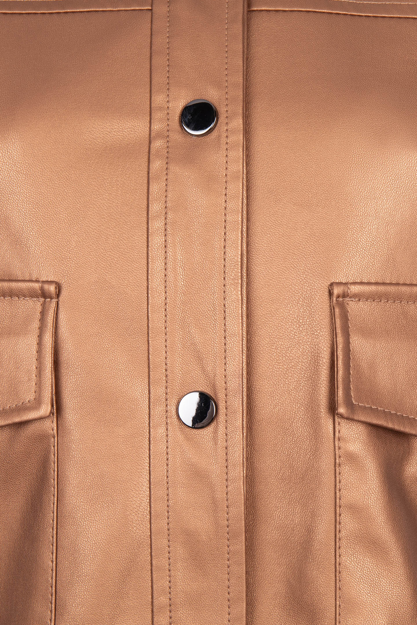 JACKET SHORT VEGAN LEATHER BRANDY 9