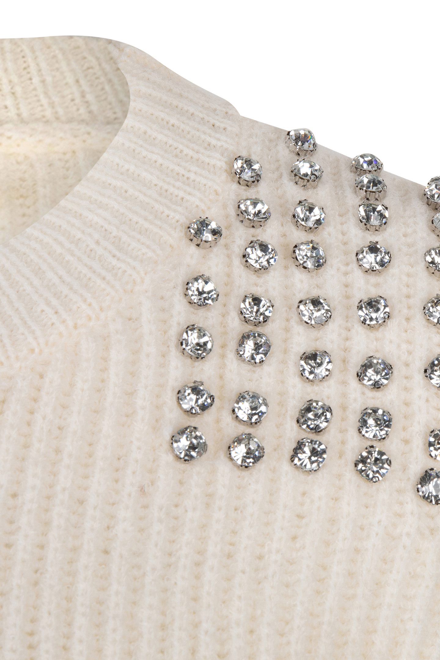 SWEATER SHOULDER PEARLS OFF WHITE 5