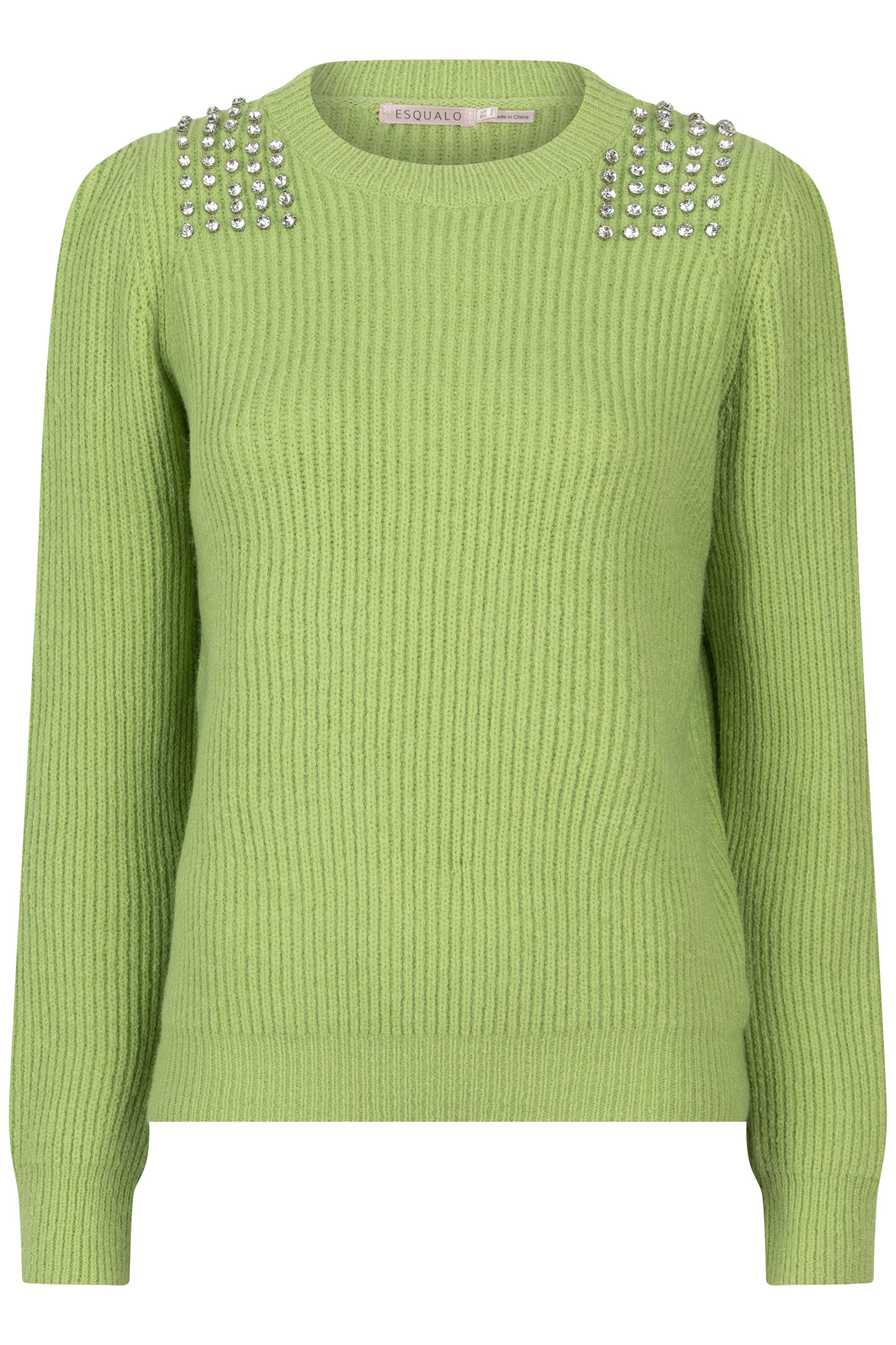 SWEATER SHOULDER PEARLS MATCHA GREEN 5