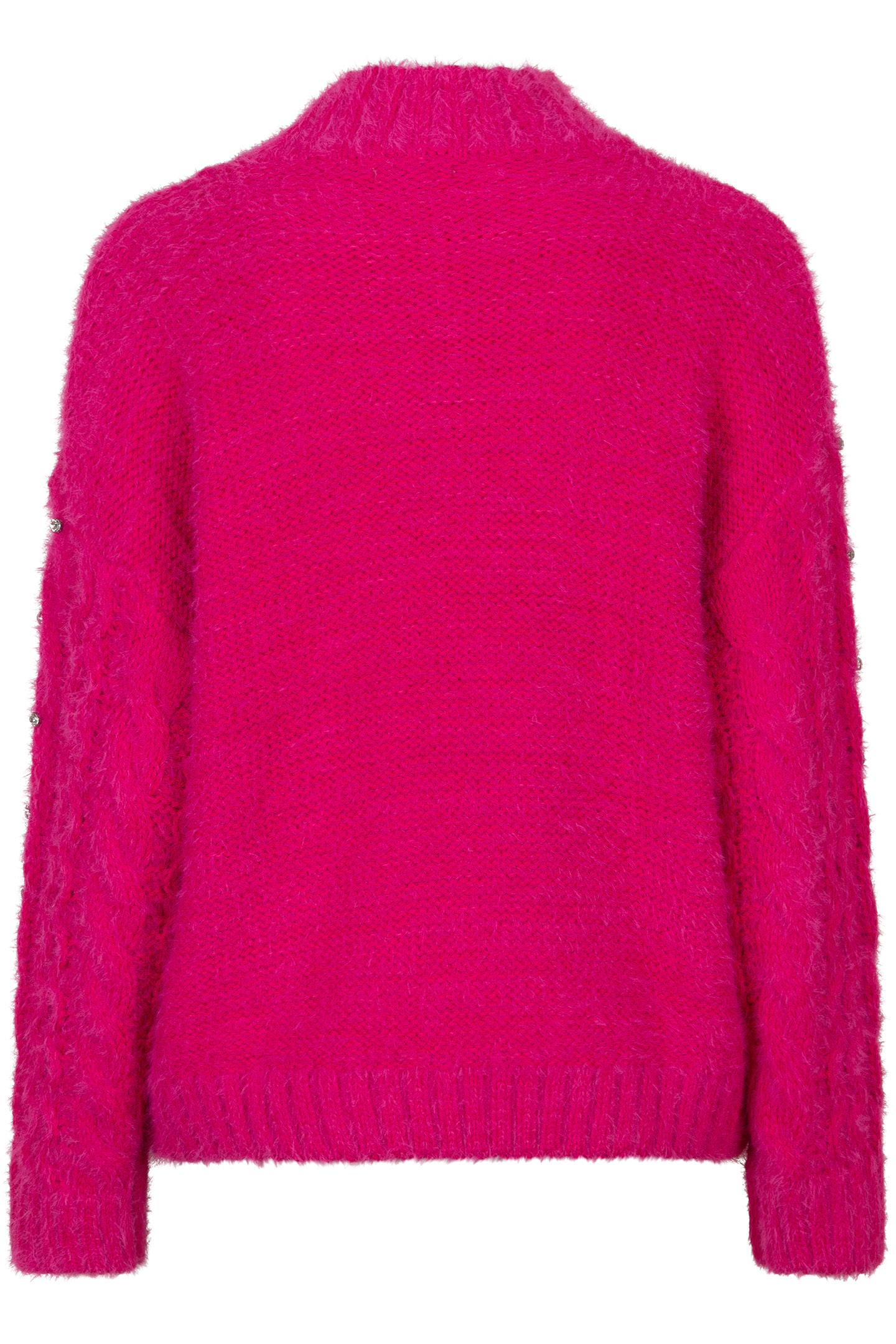 SWEATER CABLE STONES CERISE PINK 5