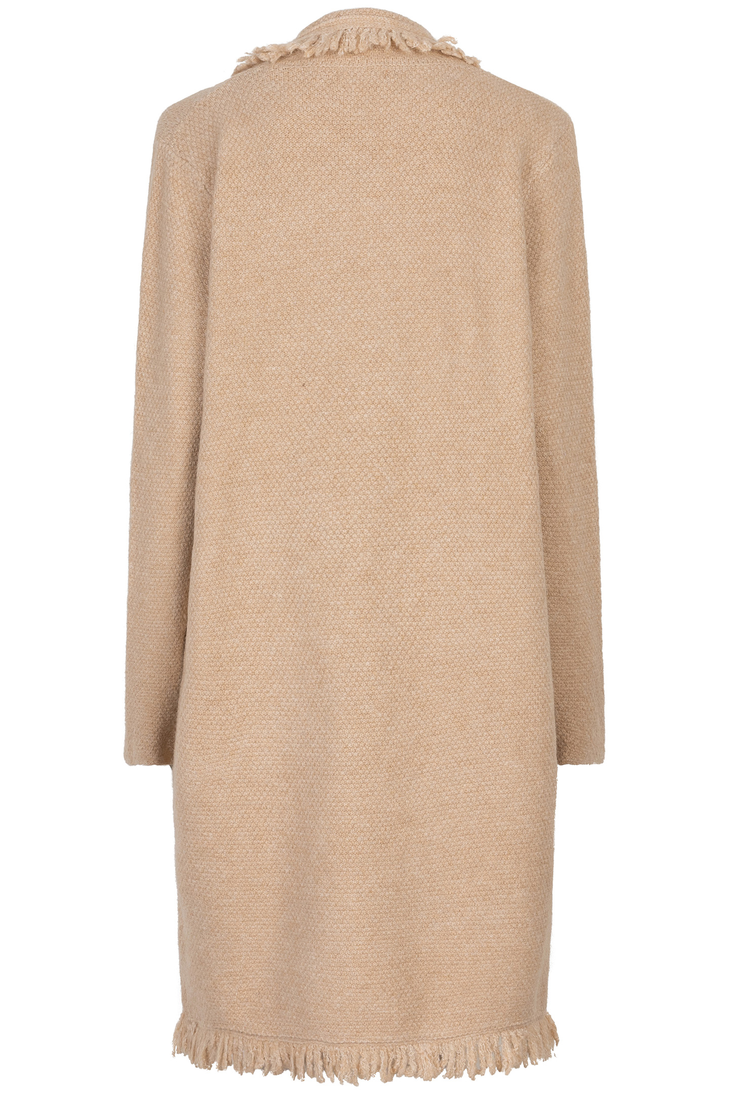 CARDIGAN LONG FRINGES SAND 5