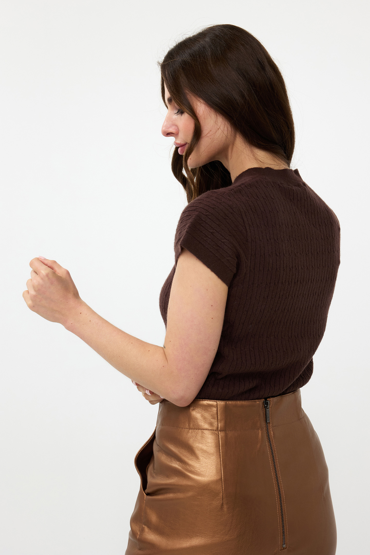 SWEATER S/SLVE ELASTIC WAIST CHOCOLATE 3