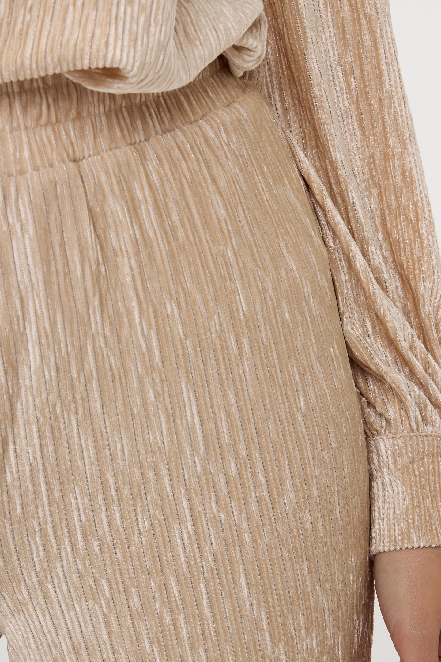 TROUSERS CRINKLED VELVET SAND 6