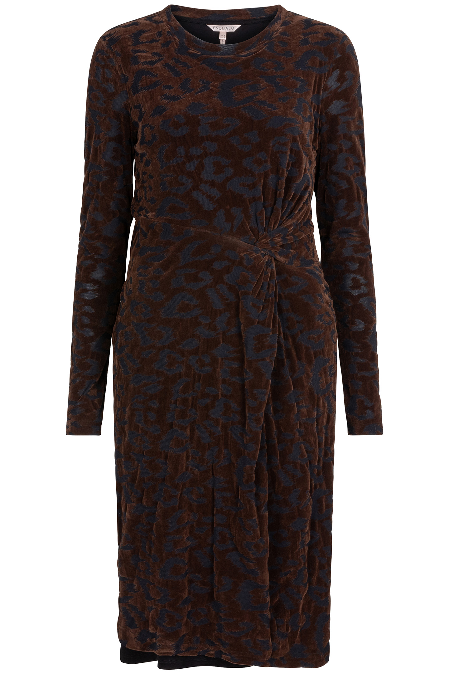DRESS VELVET LEOPARD CHOCOLATE 4