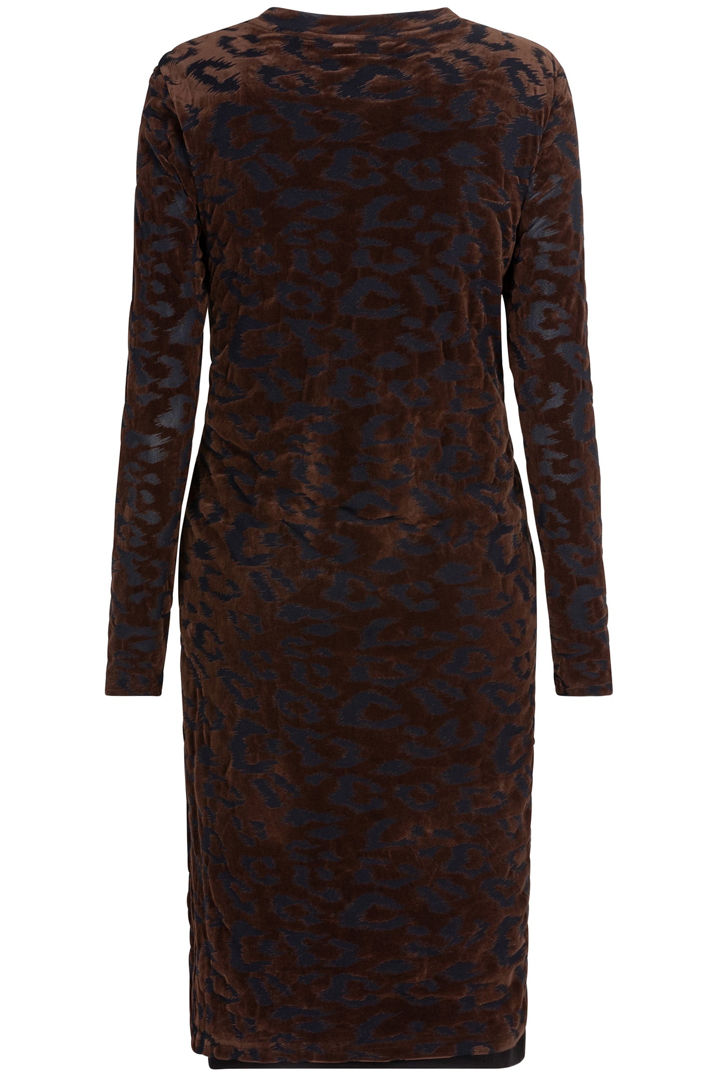 DRESS VELVET LEOPARD CHOCOLATE 5