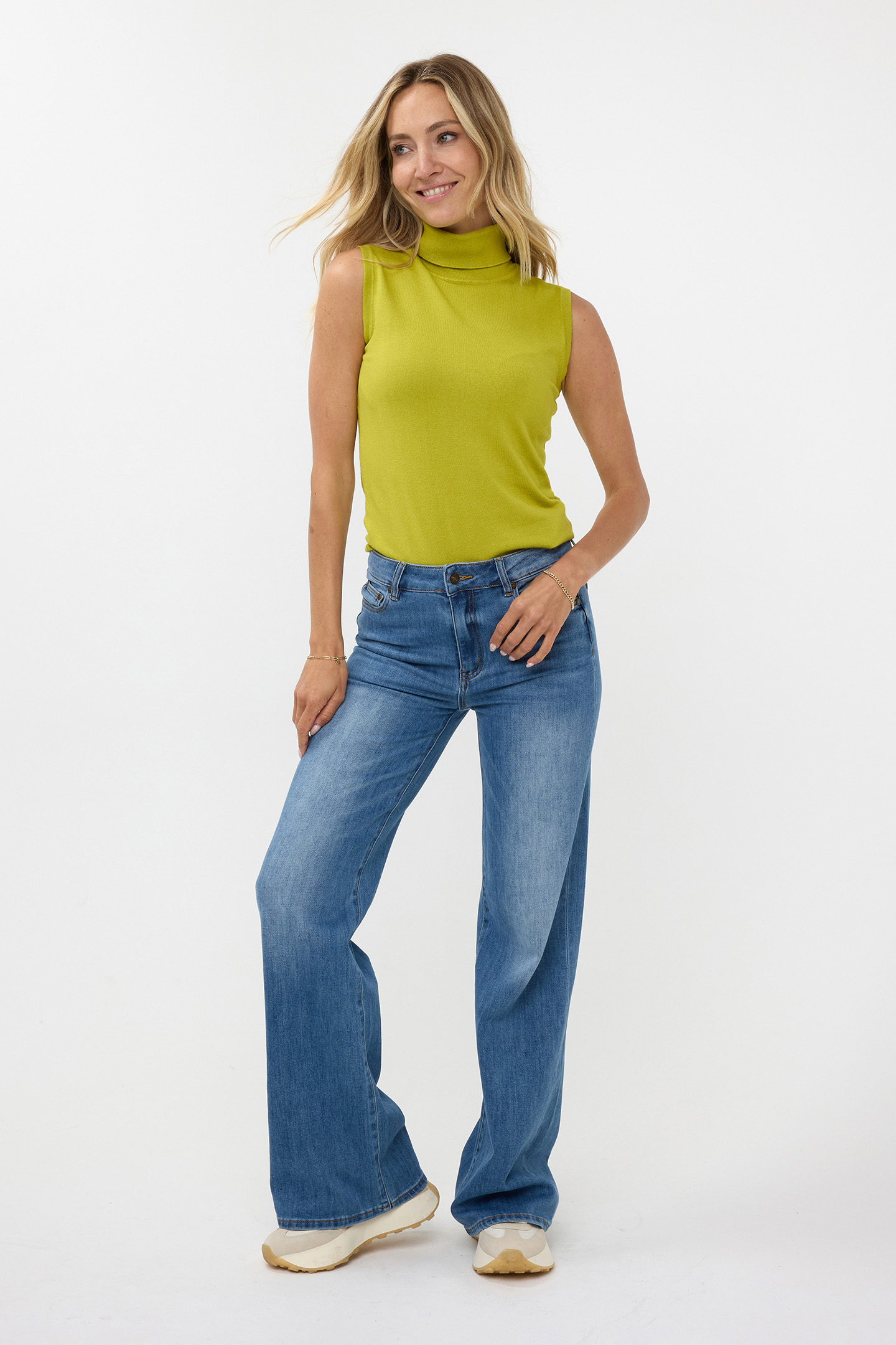 SWEATER SLV/LSS COL BASIC KNIT MATCHA GREEN 2