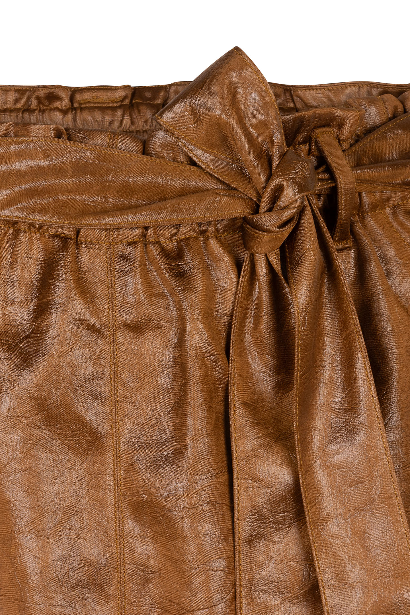 SKIRT BELT METALLIC CRINKLE BRANDY 9