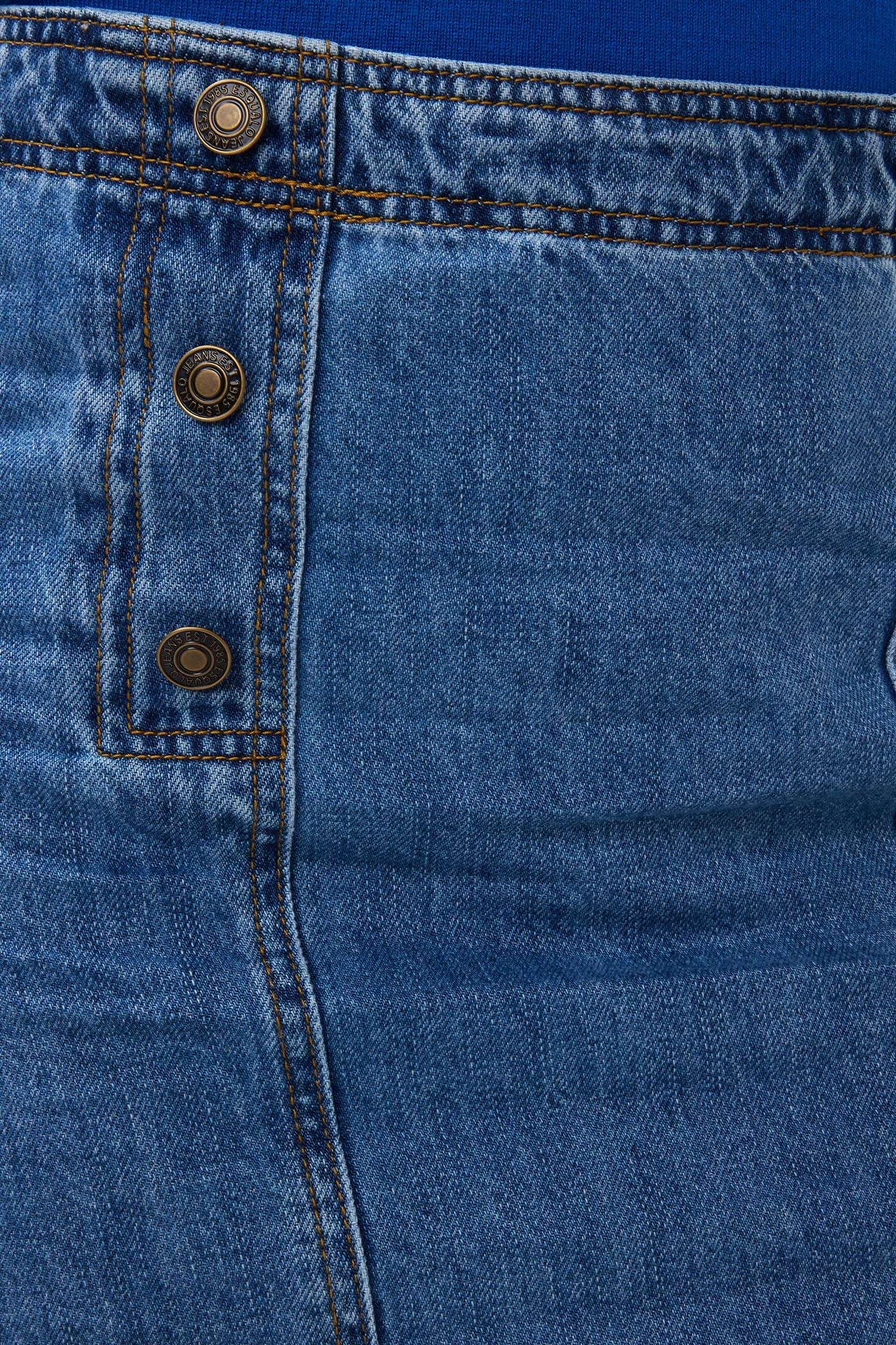 SKIRT DENIM BUTTONS JEANS BLUE 9