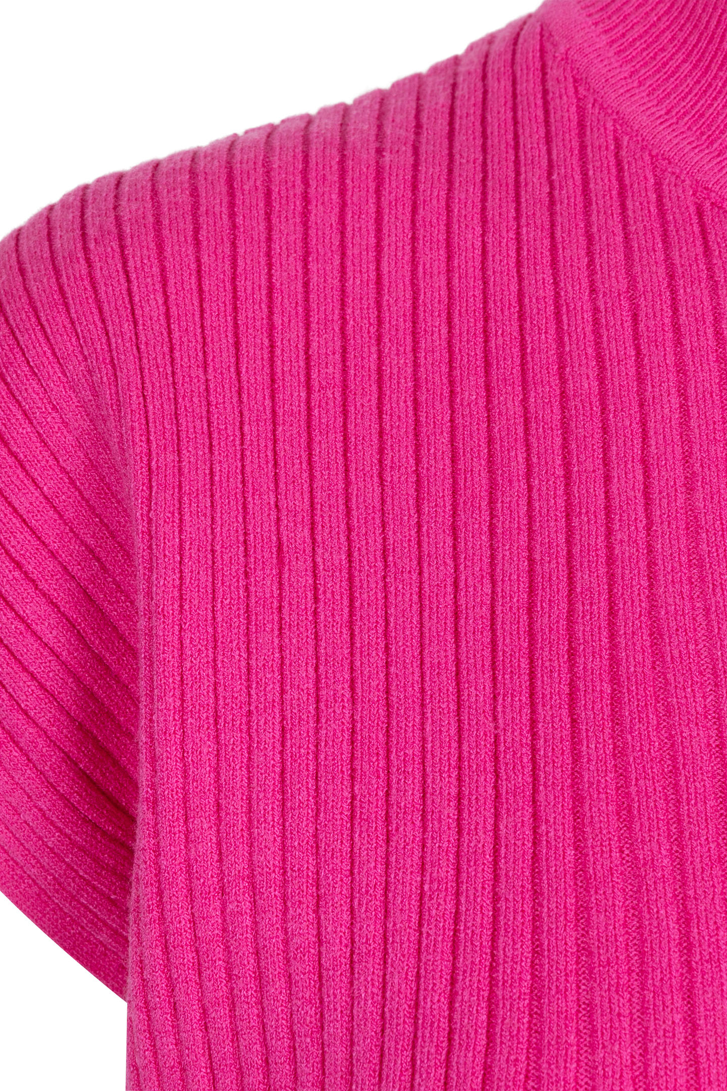 SWEATER COL SLV/LSS RIB NEON CERISE 7