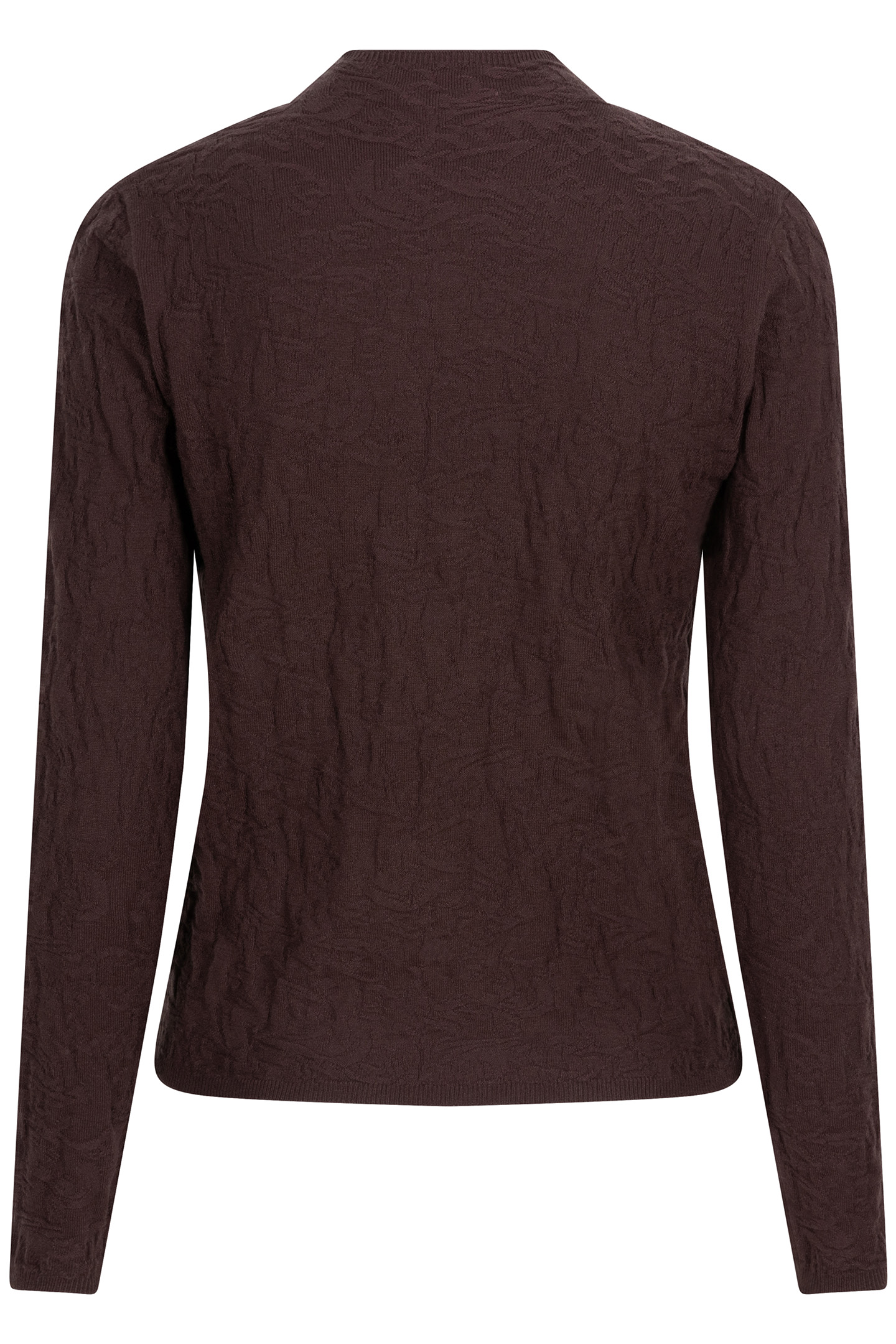SWEATER SOLID JACQUARD CHOCOLATE 5