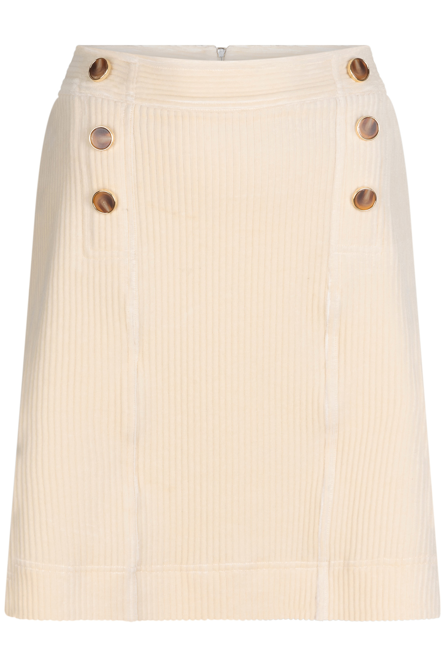 SKIRT RIB BUTTONS OFF WHITE 7