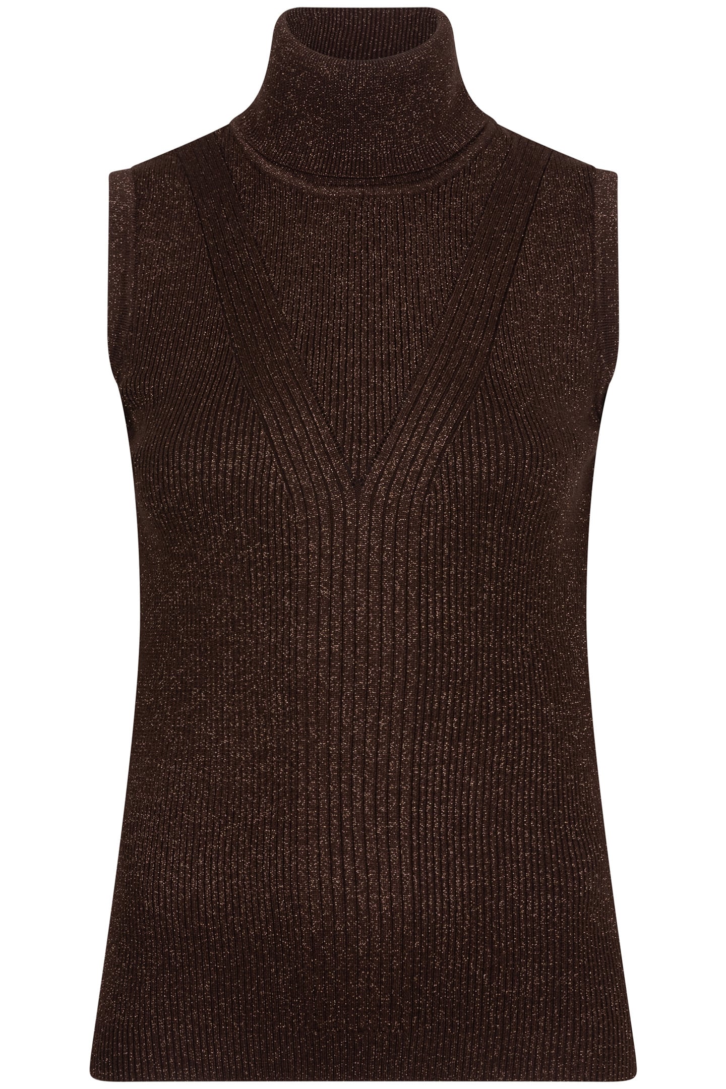 TOP SLV/LSS COL LUREX CHOCOLATE 5