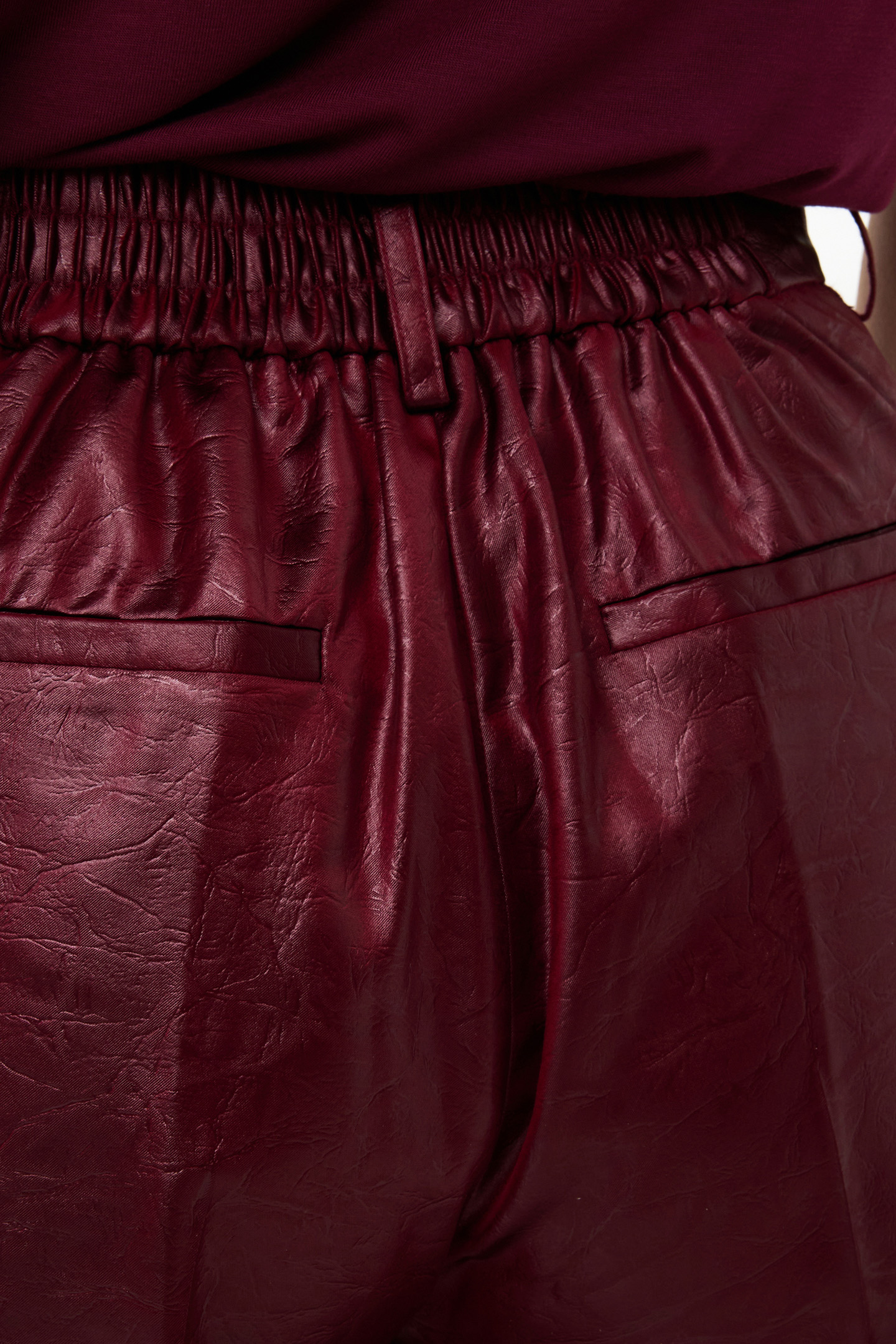 TROUSERS METALLIC EM WINE RED 8