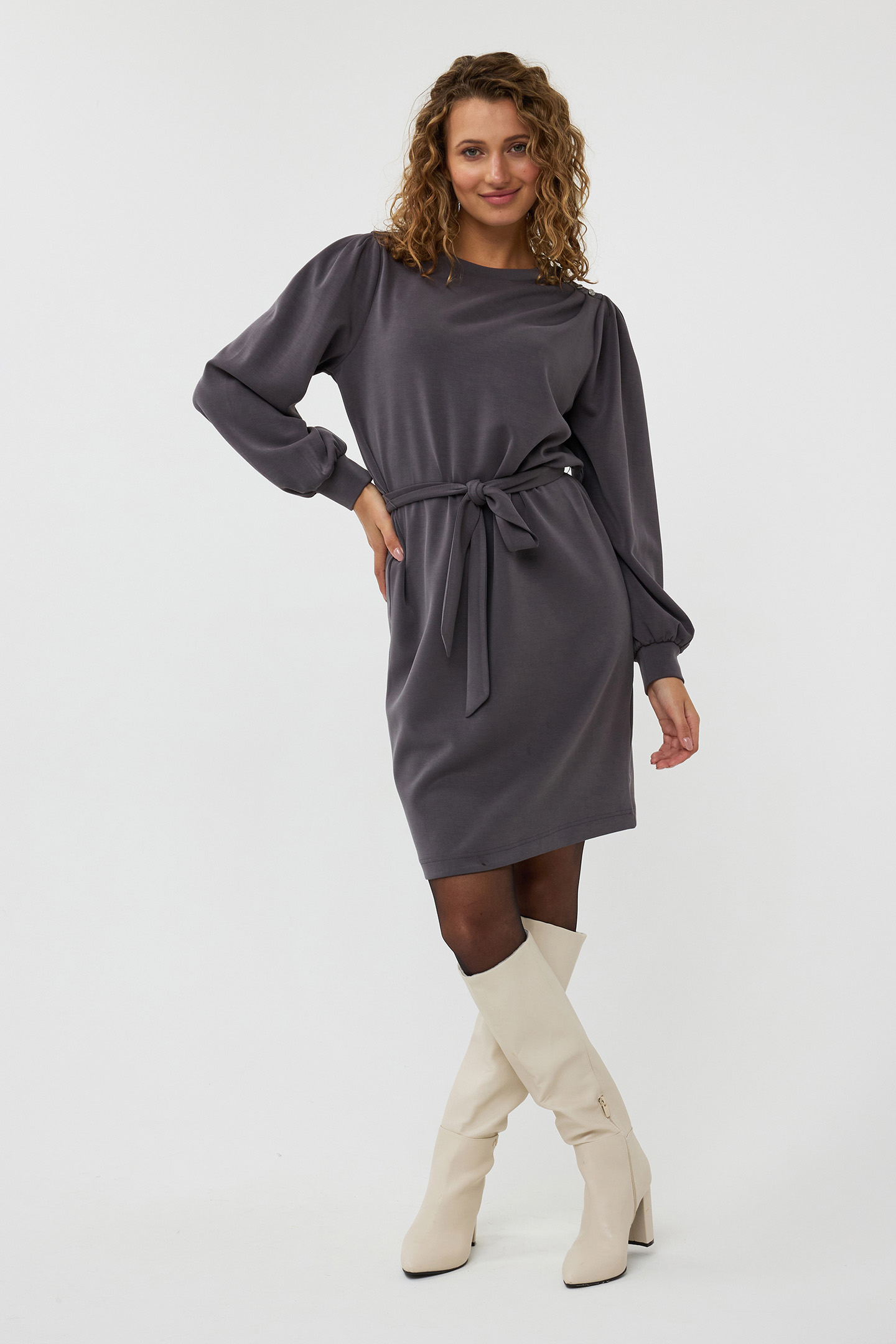 DRESS GATHERING MODAL GREY 1