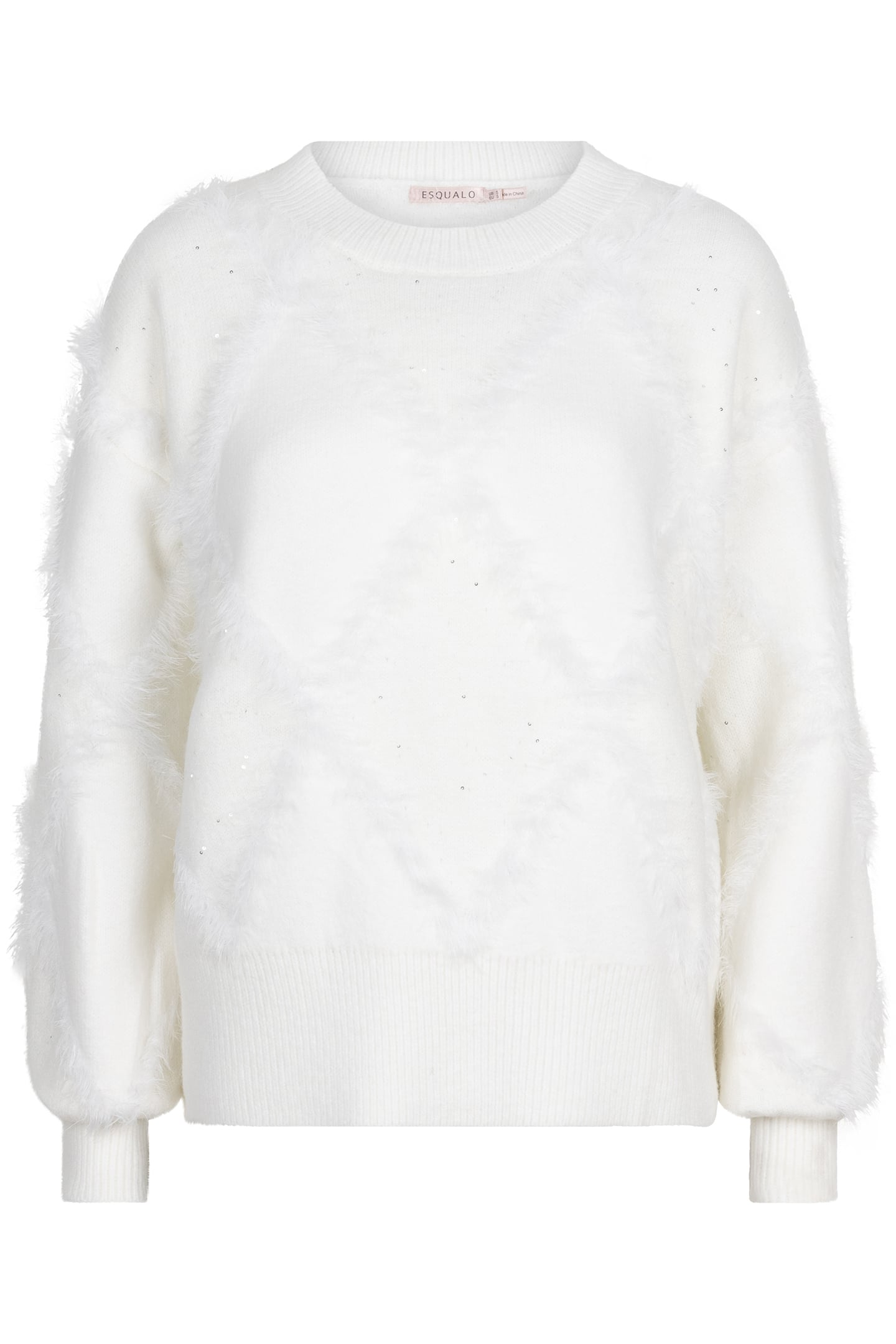 SWEATER HAIRY SEQUINS OFF WHITE 4