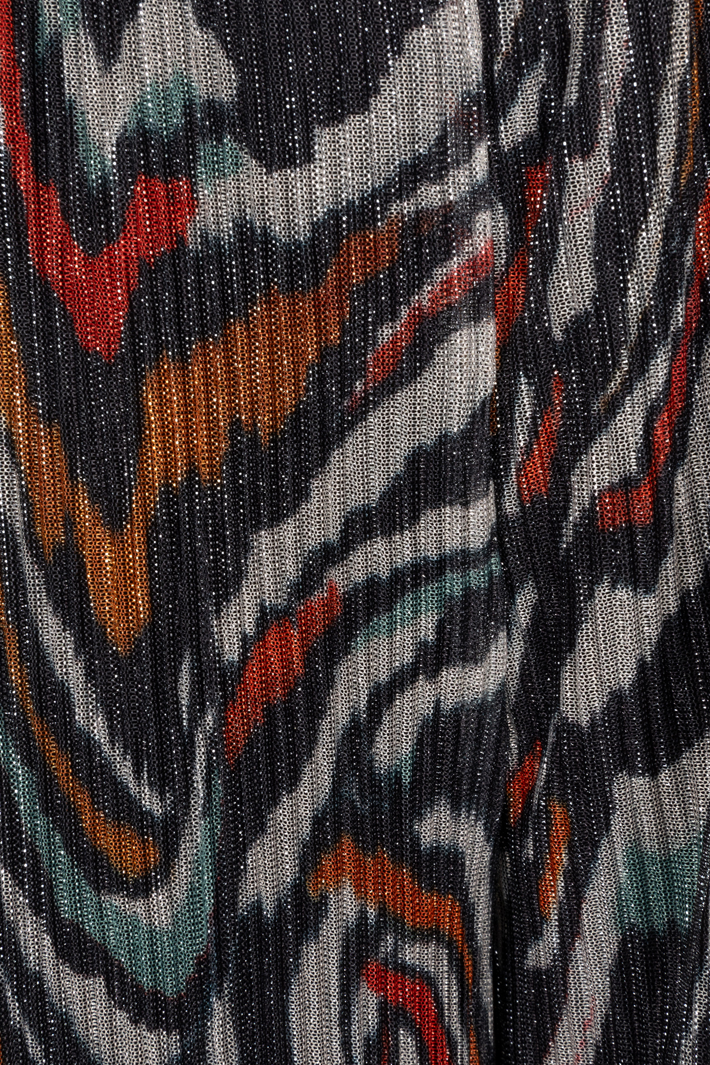 TROUSERS LUREX PLISSE WAVES PRINT 7