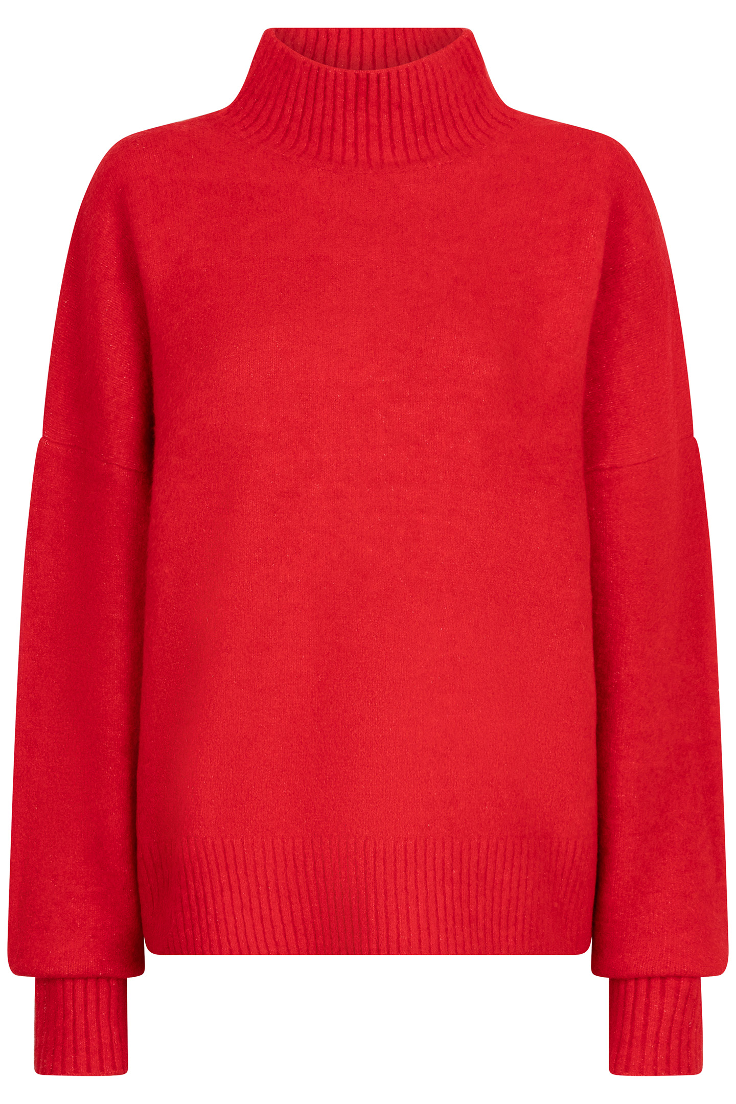 SWEATER BOXY COL RED 4