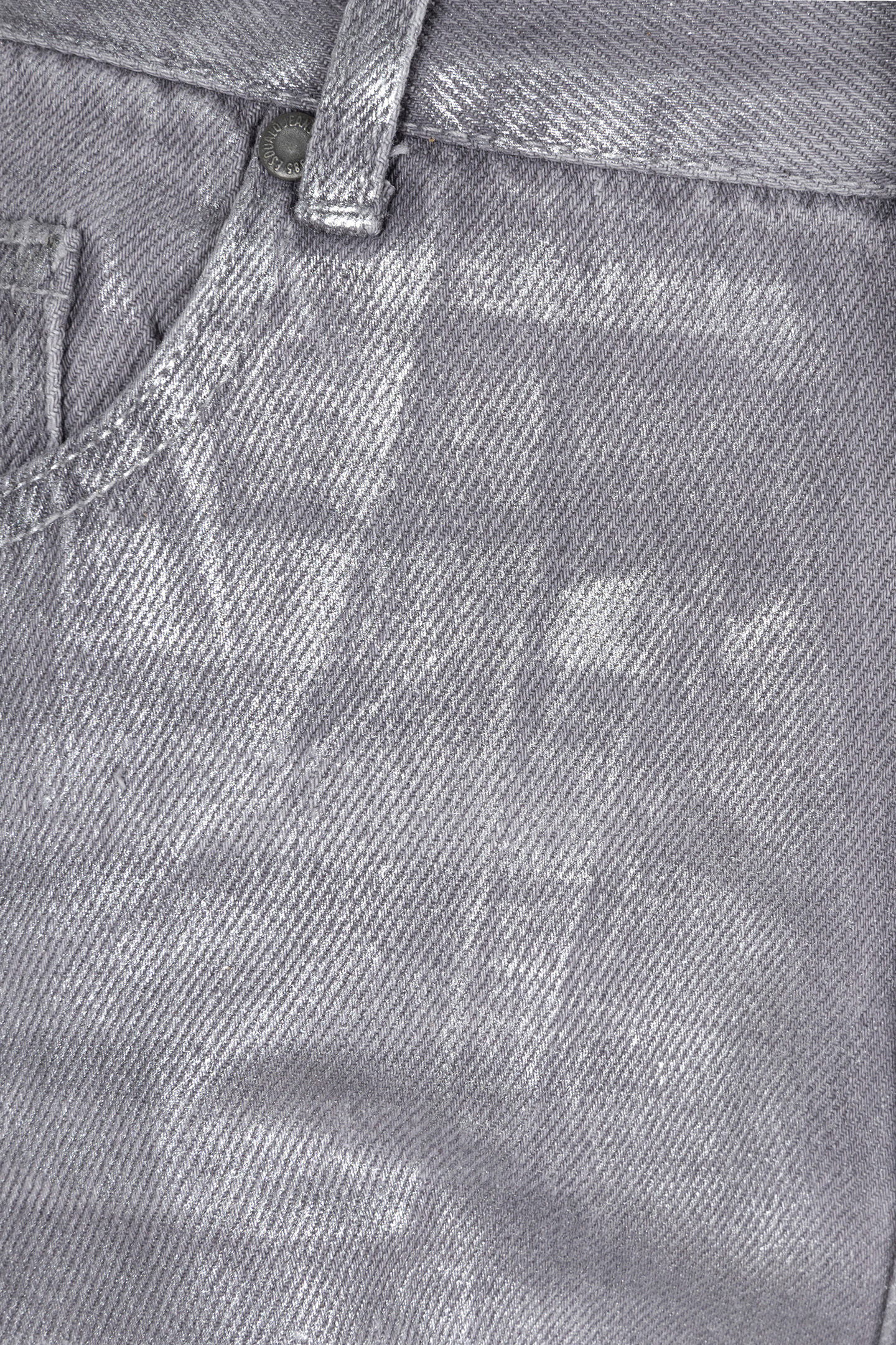 TROUSERS JEANS METALLIC COATED DARK GREY 7