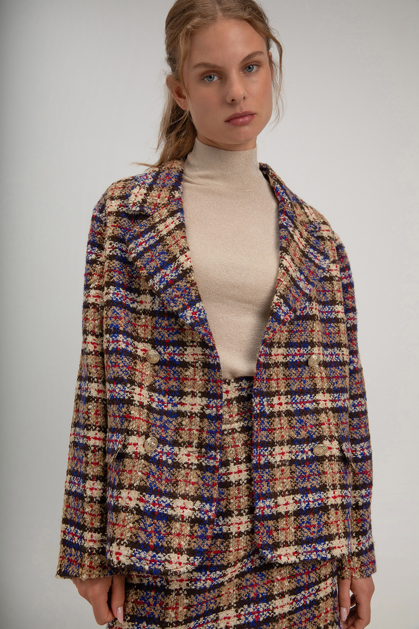 SEM BLAZER CARAMEL PRINT 1