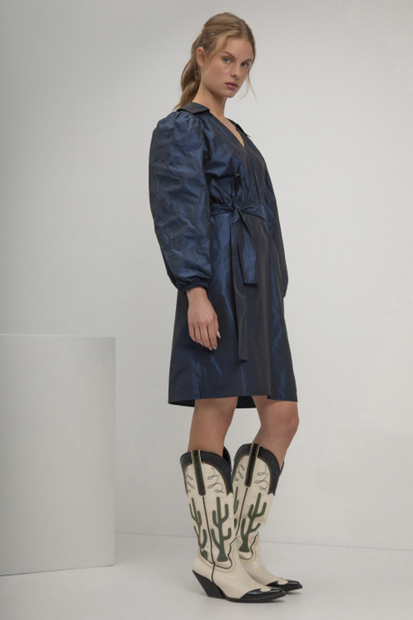 SANNA DRESS NAVY MELANGE 4