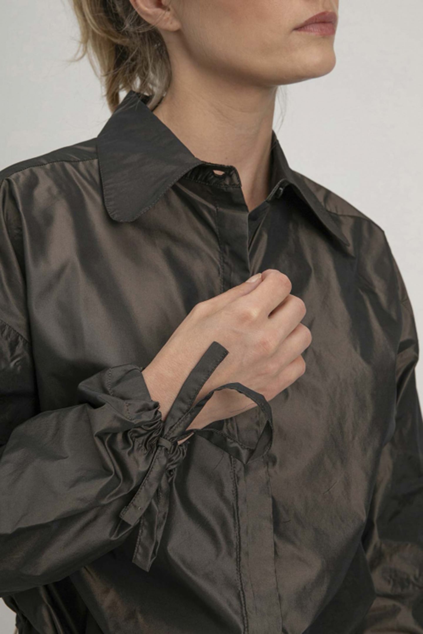 SKY BLOUSE DARK BROWN MELANGE 4