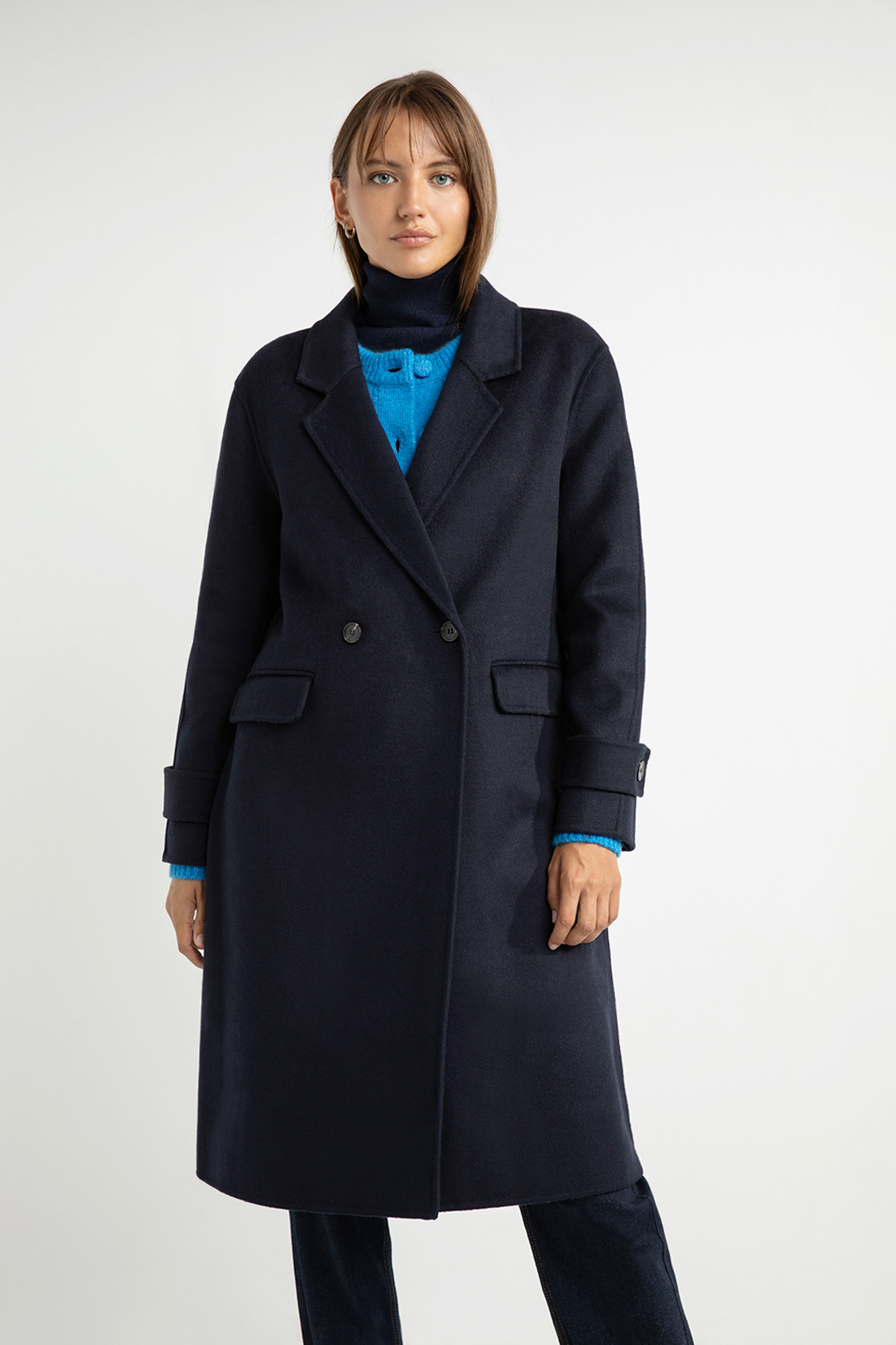 SANDRO COAT NAVY 1