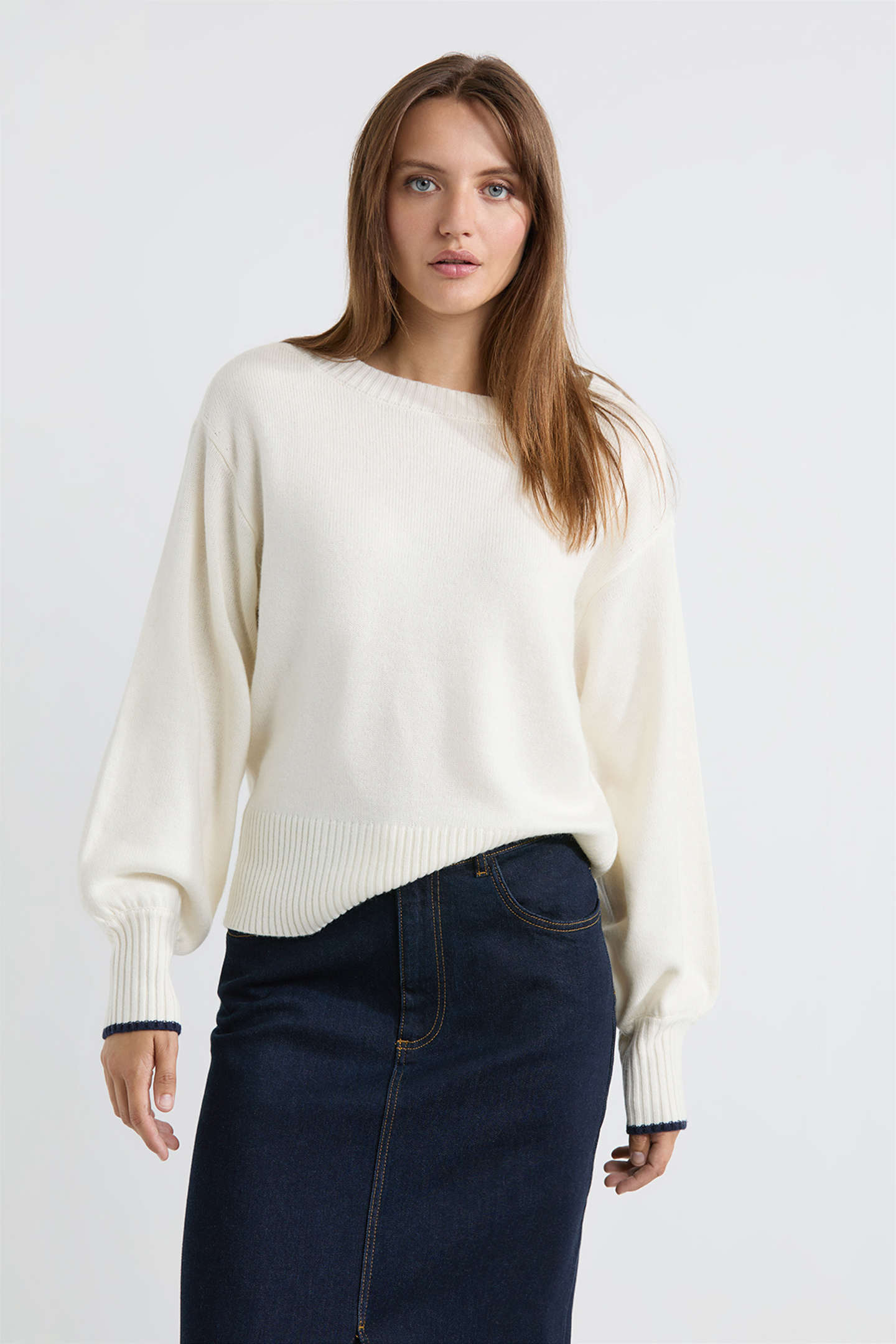 ARNO SWEATER OFF WHITE STRIPE 1