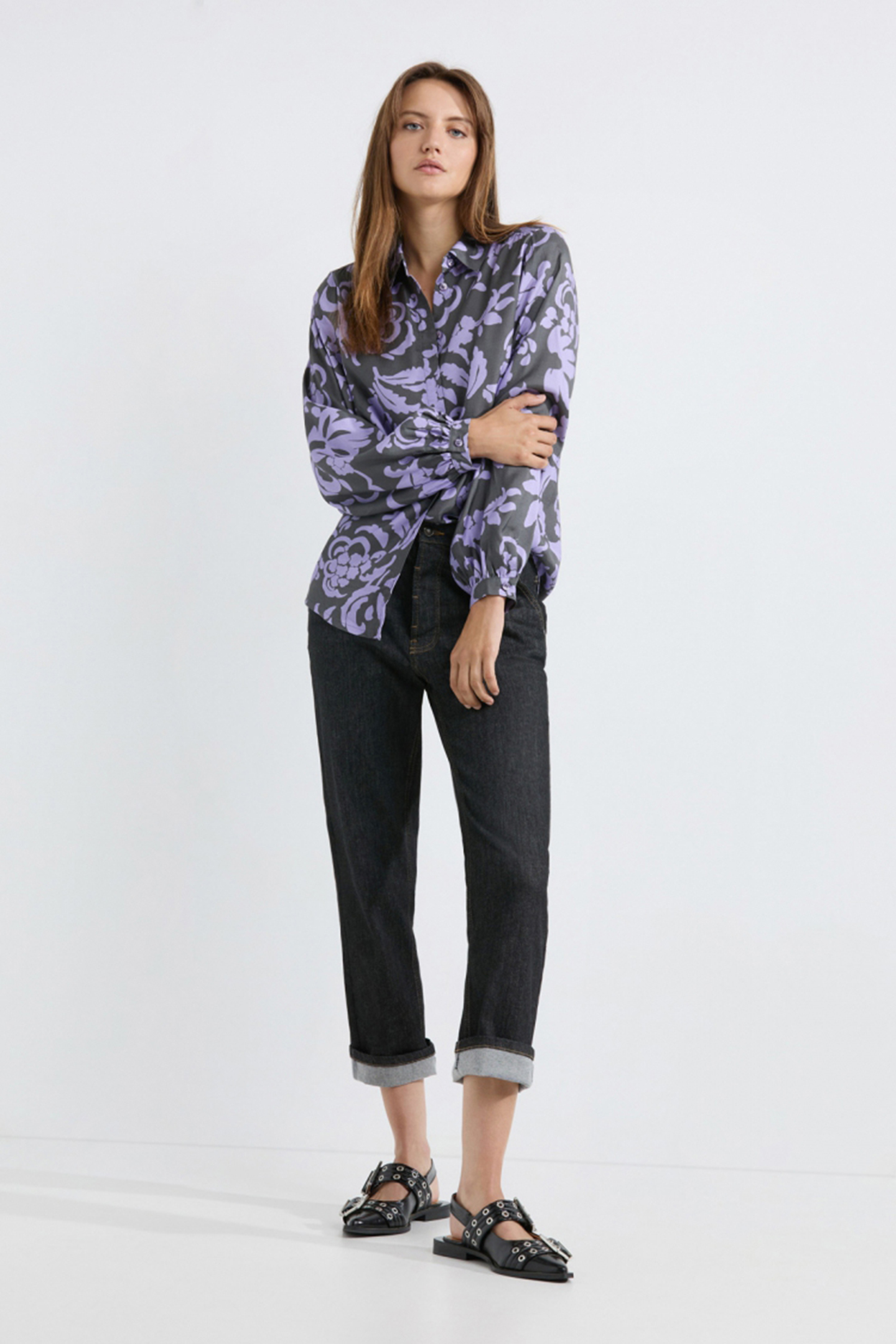 ARMAND BLOUSE LILAC PRINT 2