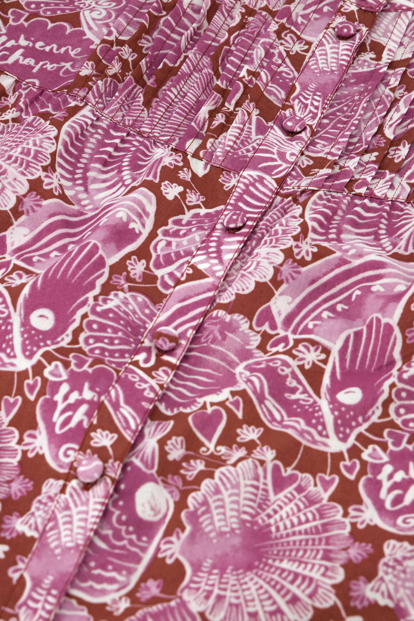 BOBBIE BLOUSE TILE RED/PLUM PARTY 5