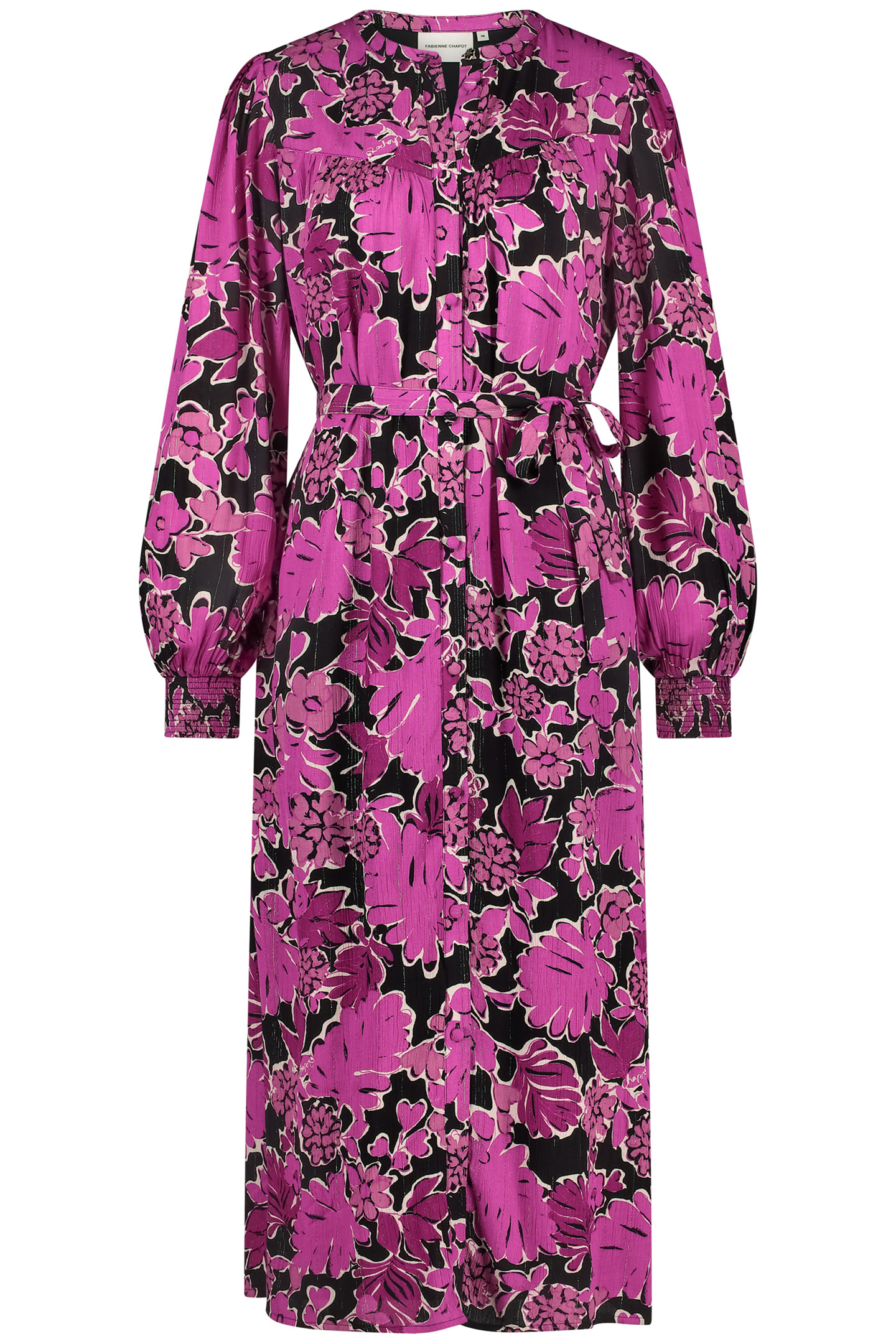 WILLA DRESS BLACK/RASPBERRY 3