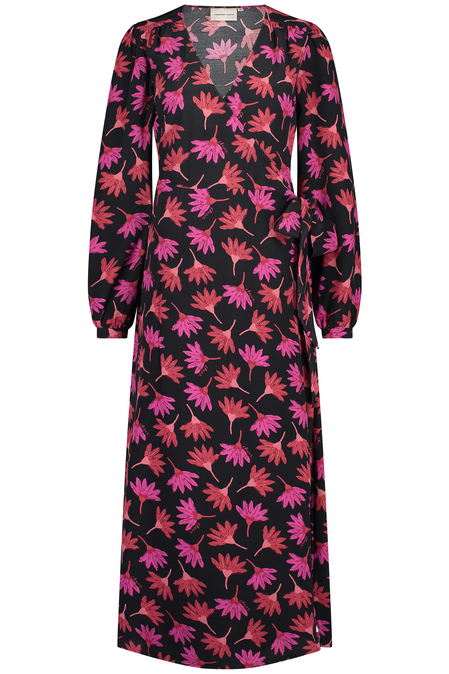 NIA DRESS BLACK/CERISE RED 3