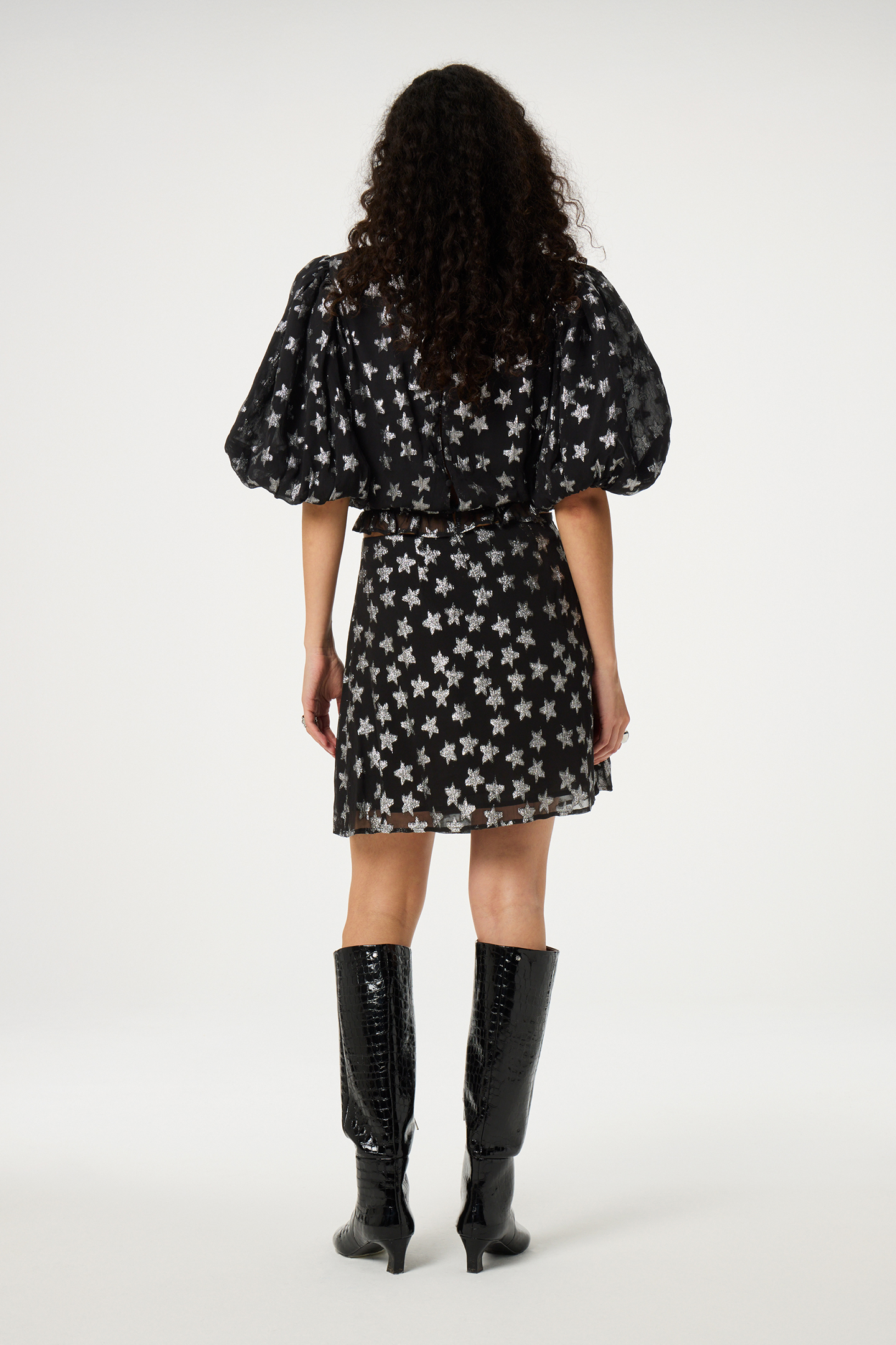 LILA SHORT SKIRT BLACK/SILVER 3