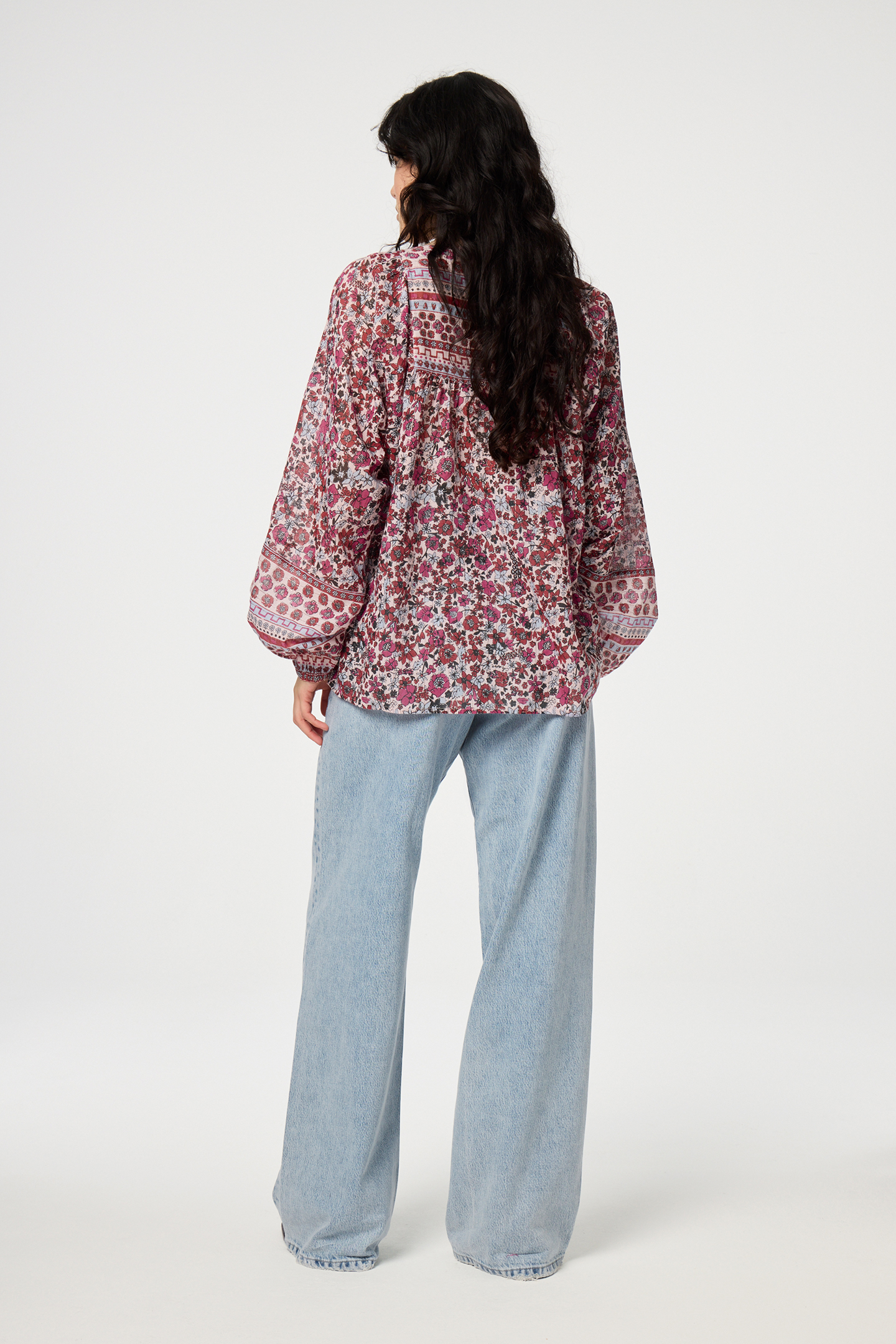 ANAN TOP CERISE RED/POWDER BL 3