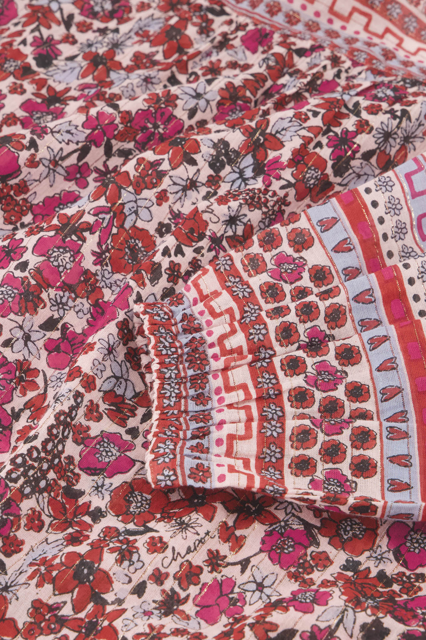 ANAN TOP CERISE RED/POWDER BL 5