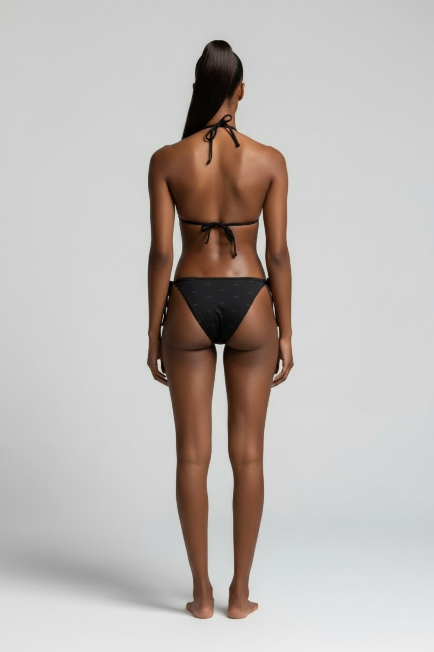 TRIANGLE KNOT BIKINI BRAND BLACK 2