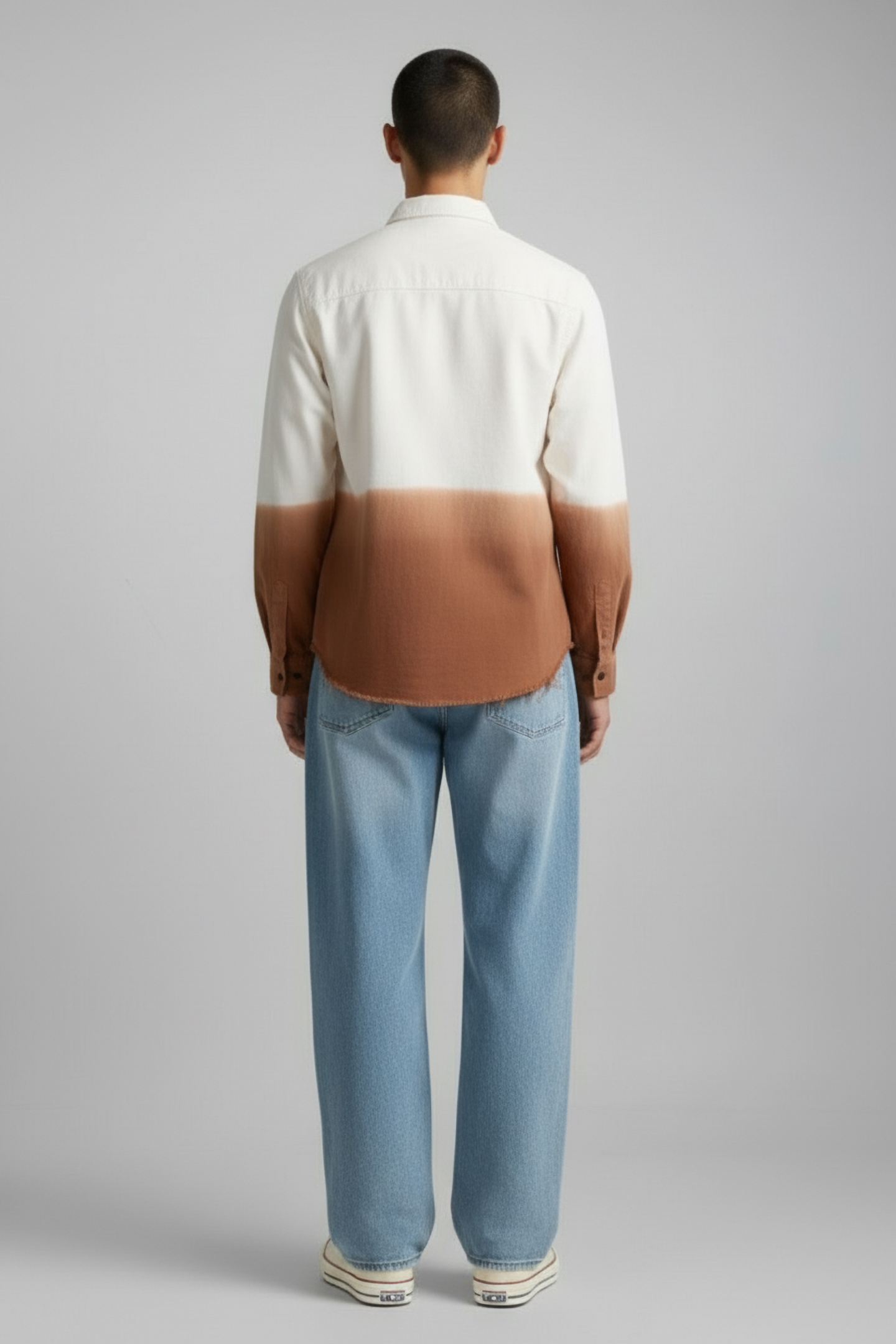 SOLID DIP DYE OVERSHIRT OFF WHITE 2