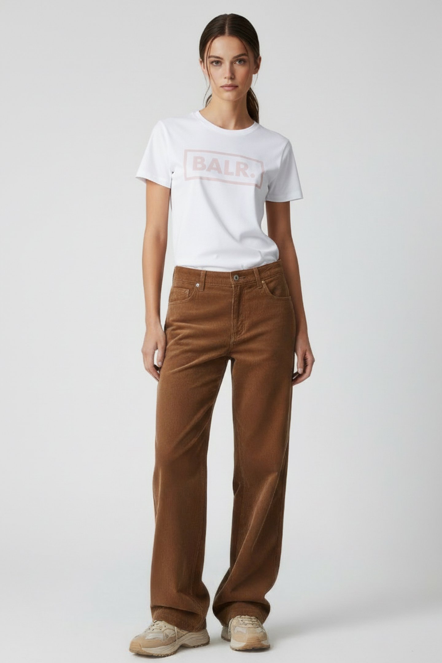 BALR. BLOCK T-SHIRT WOMEN BRIGHT WHITE/PINK NECTAR 1