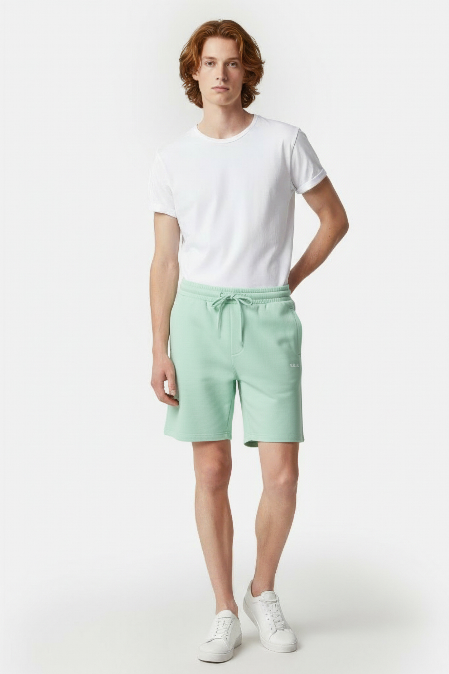 BRAND REGULAR FIT SHORTS LONG LINE QUIET GREEN 1