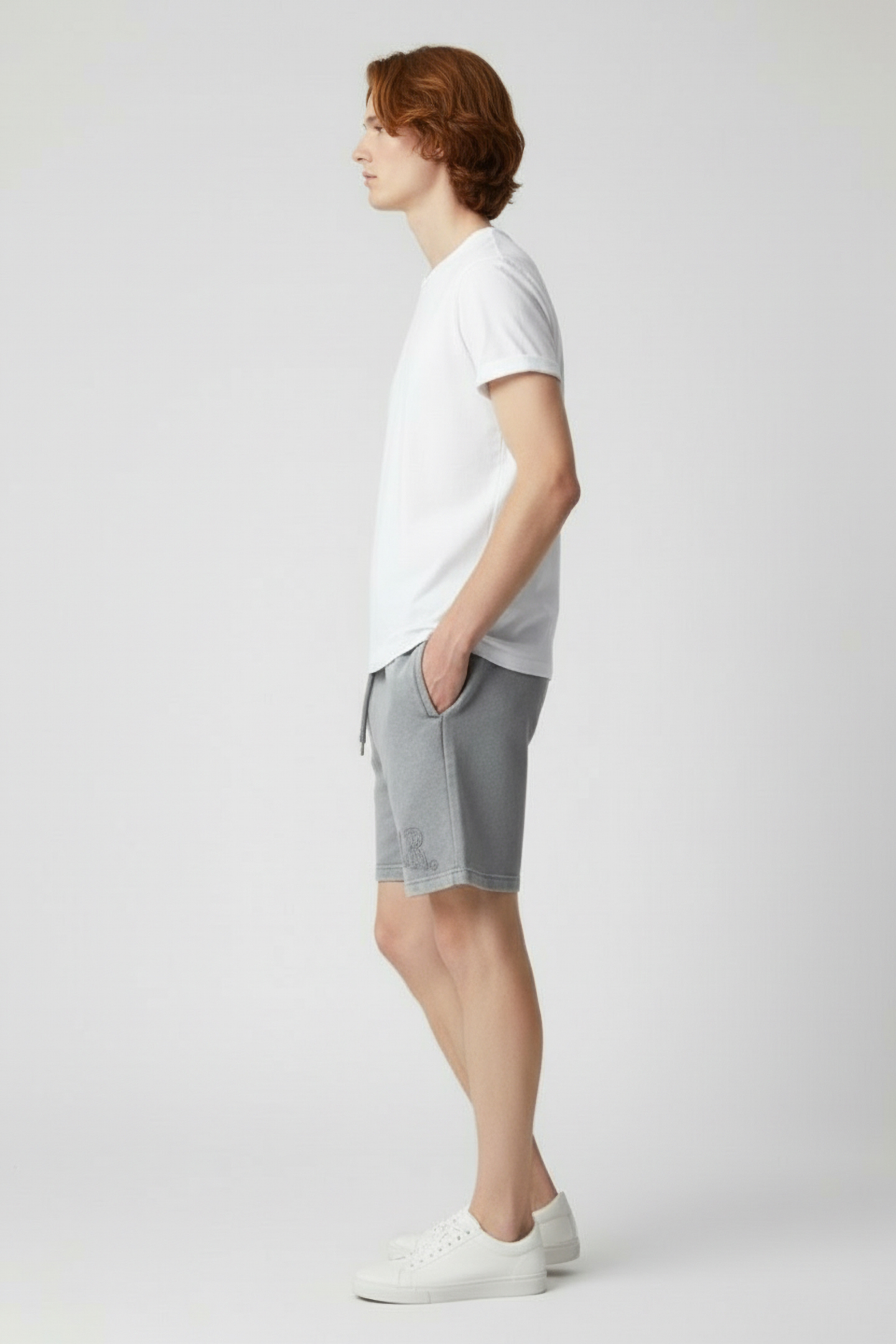 URBAN WASHED SWEAT SHORTS DOVE GREY 3