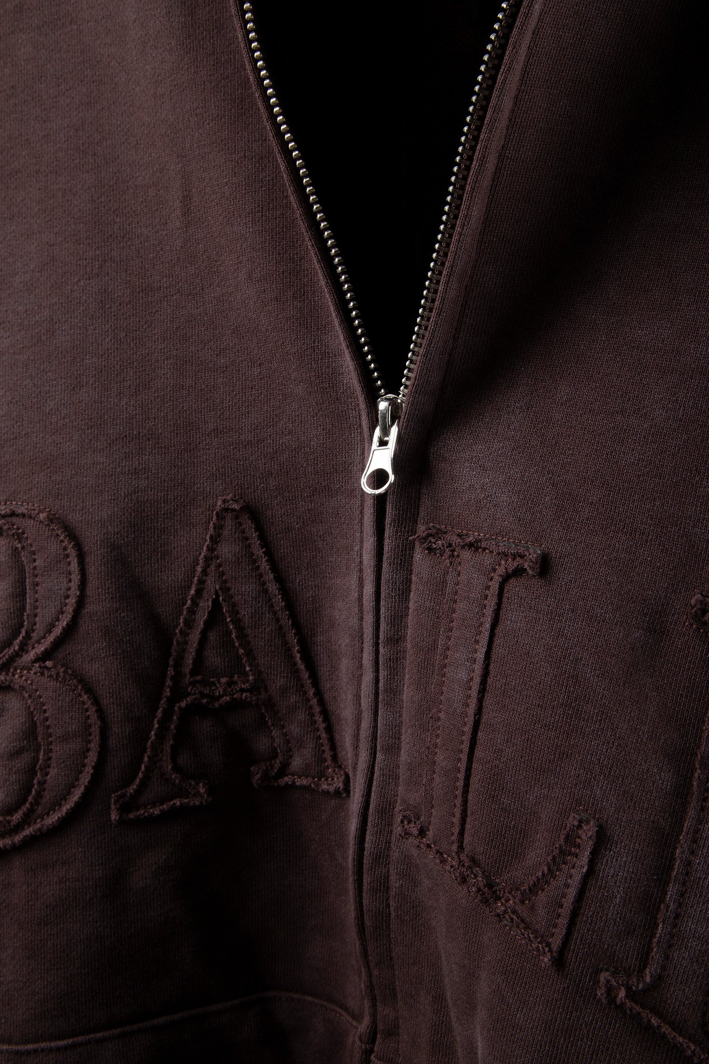 URBAN WASHED ZIP HOODIE DEEP BROWN 4