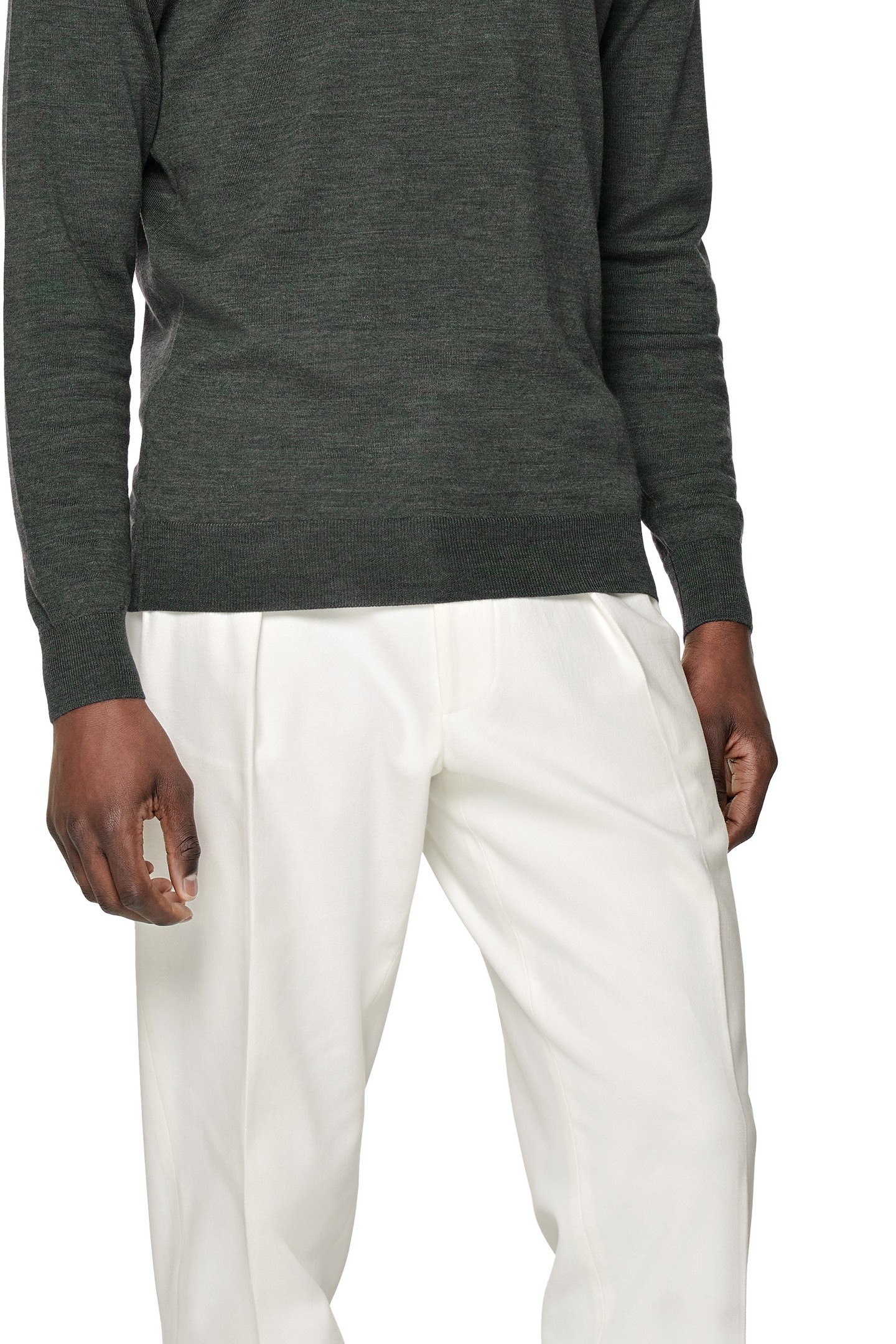 LS CREW MERINO ARMY DARK GREEN 6