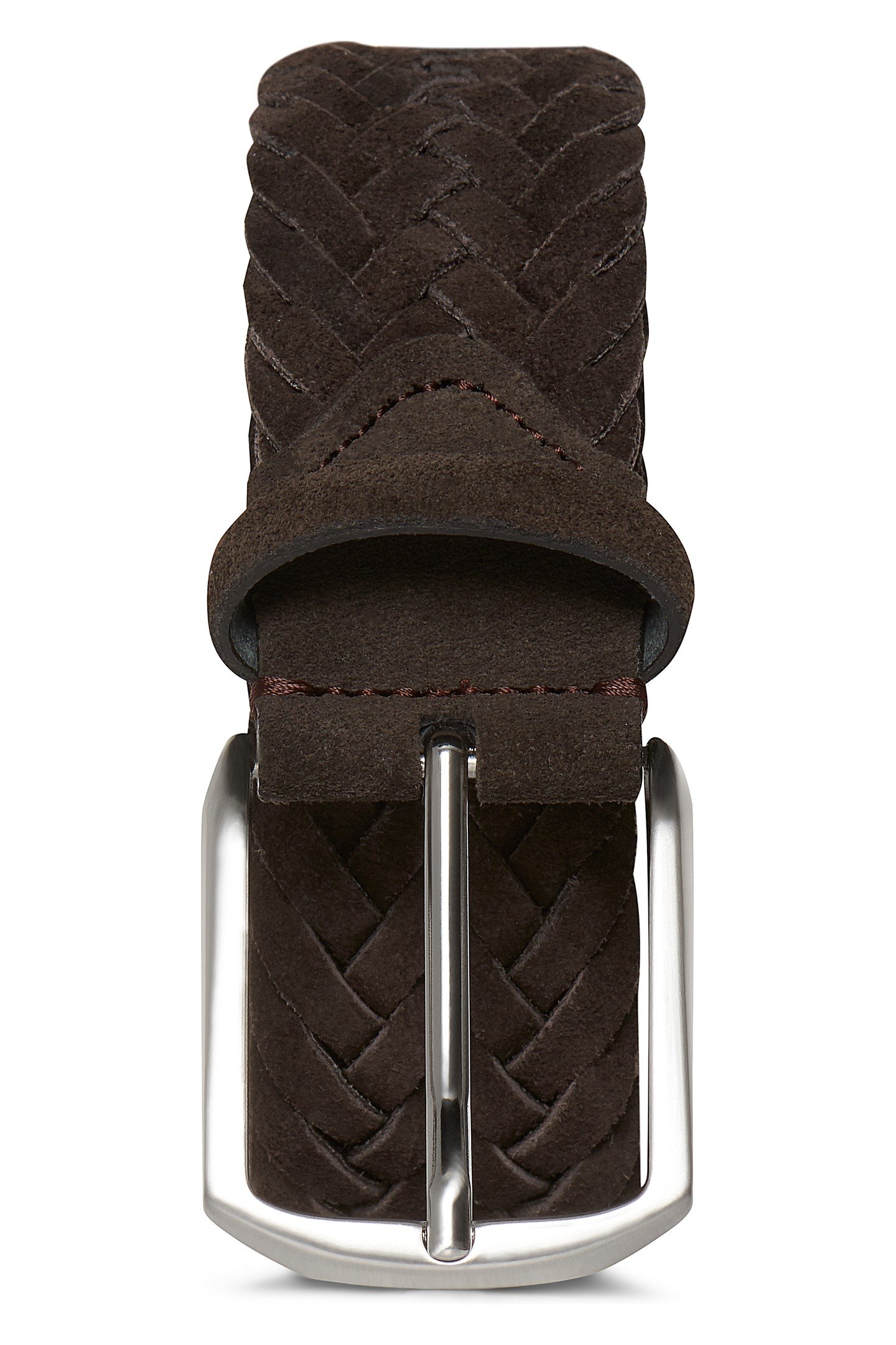BELT-SUEDEBRAIDED-BROWN BROWN 3