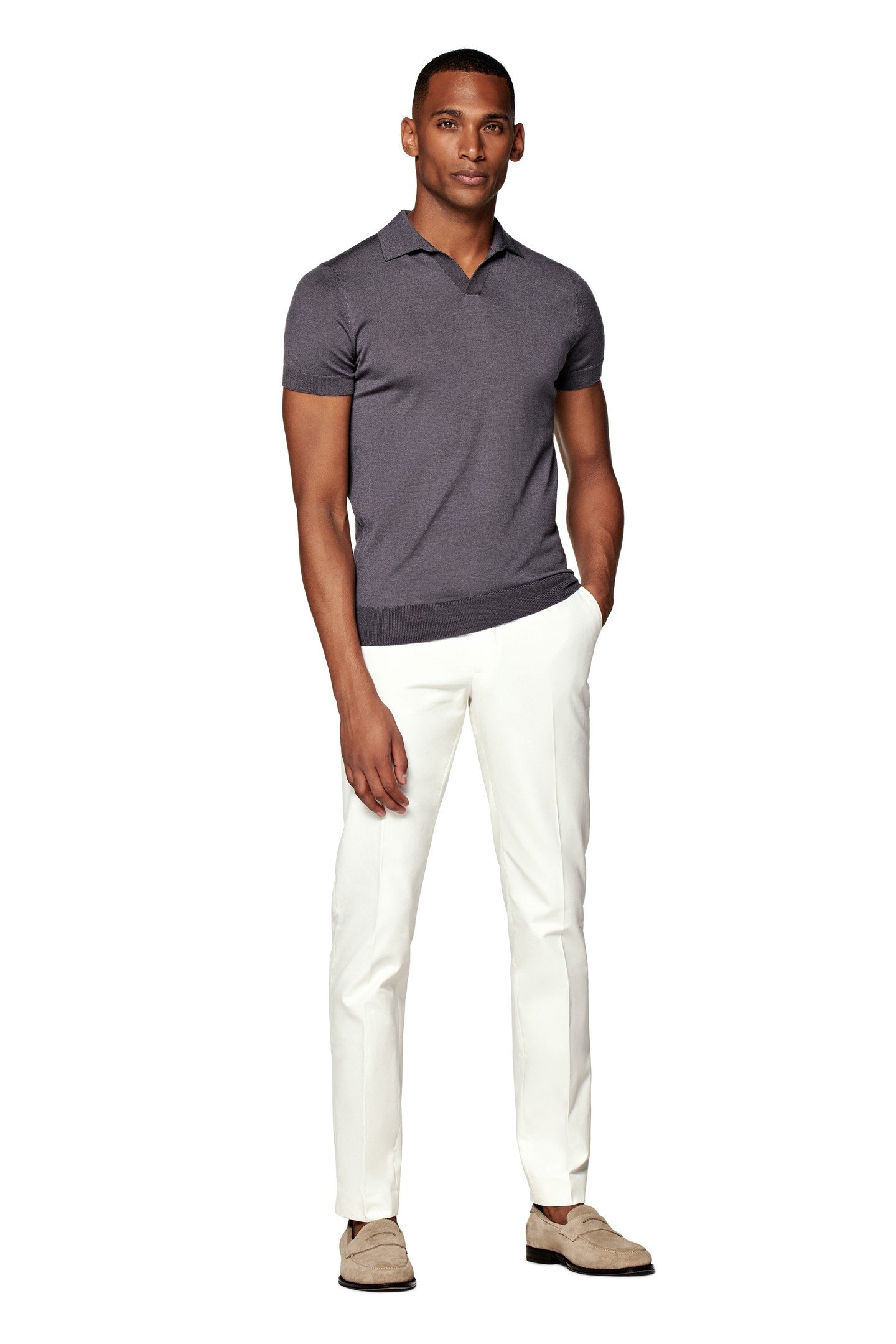 POLO BUTTONLESS EGGPLANT PURPLE 2