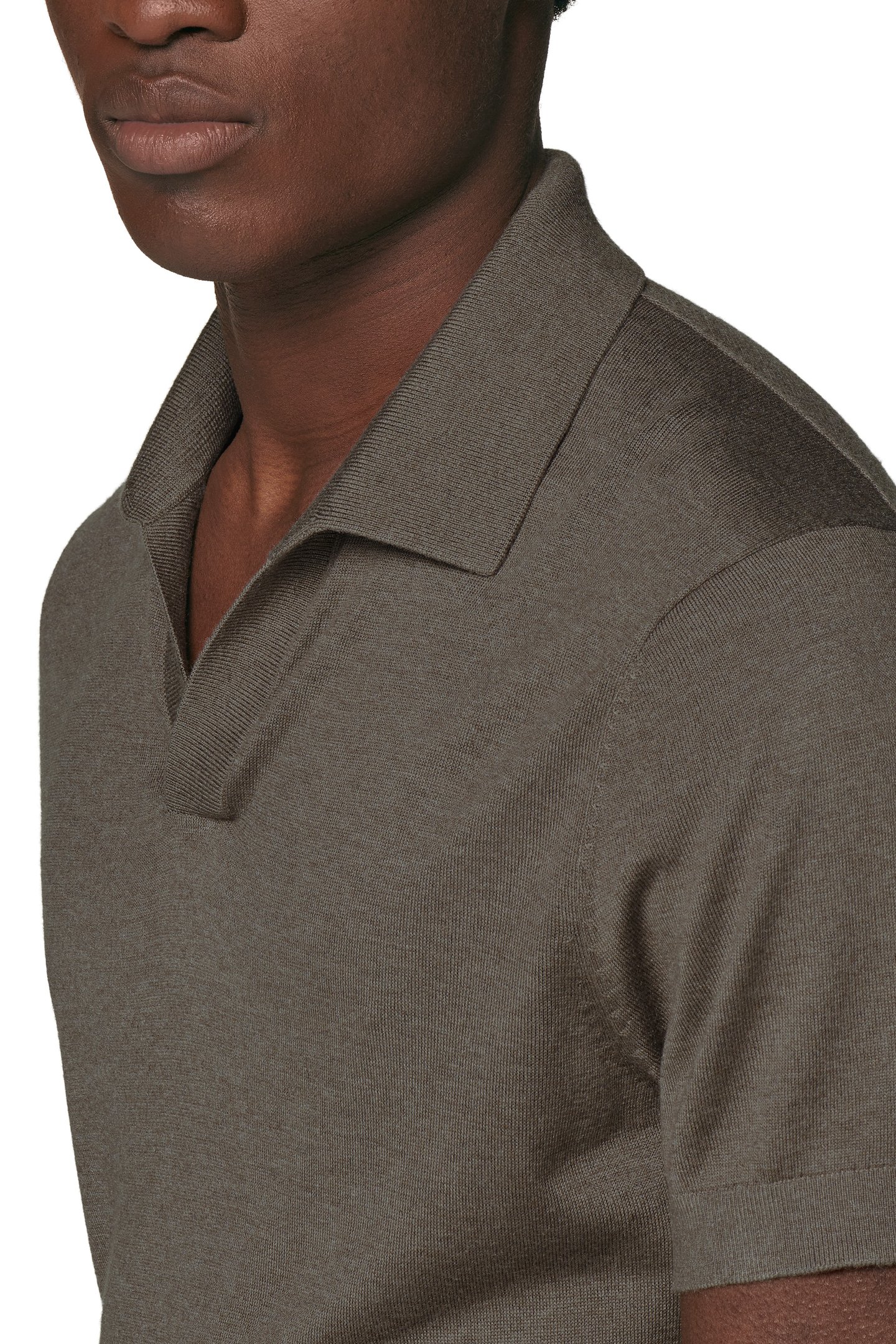 BUTTONLESS POLO TAUPE LUX TAUPE 10