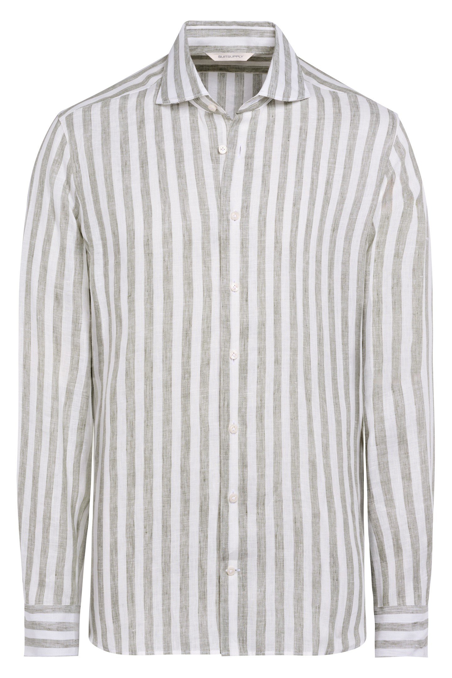 PURE LINEN GREEN STRIPE LIGHT GREEN 5