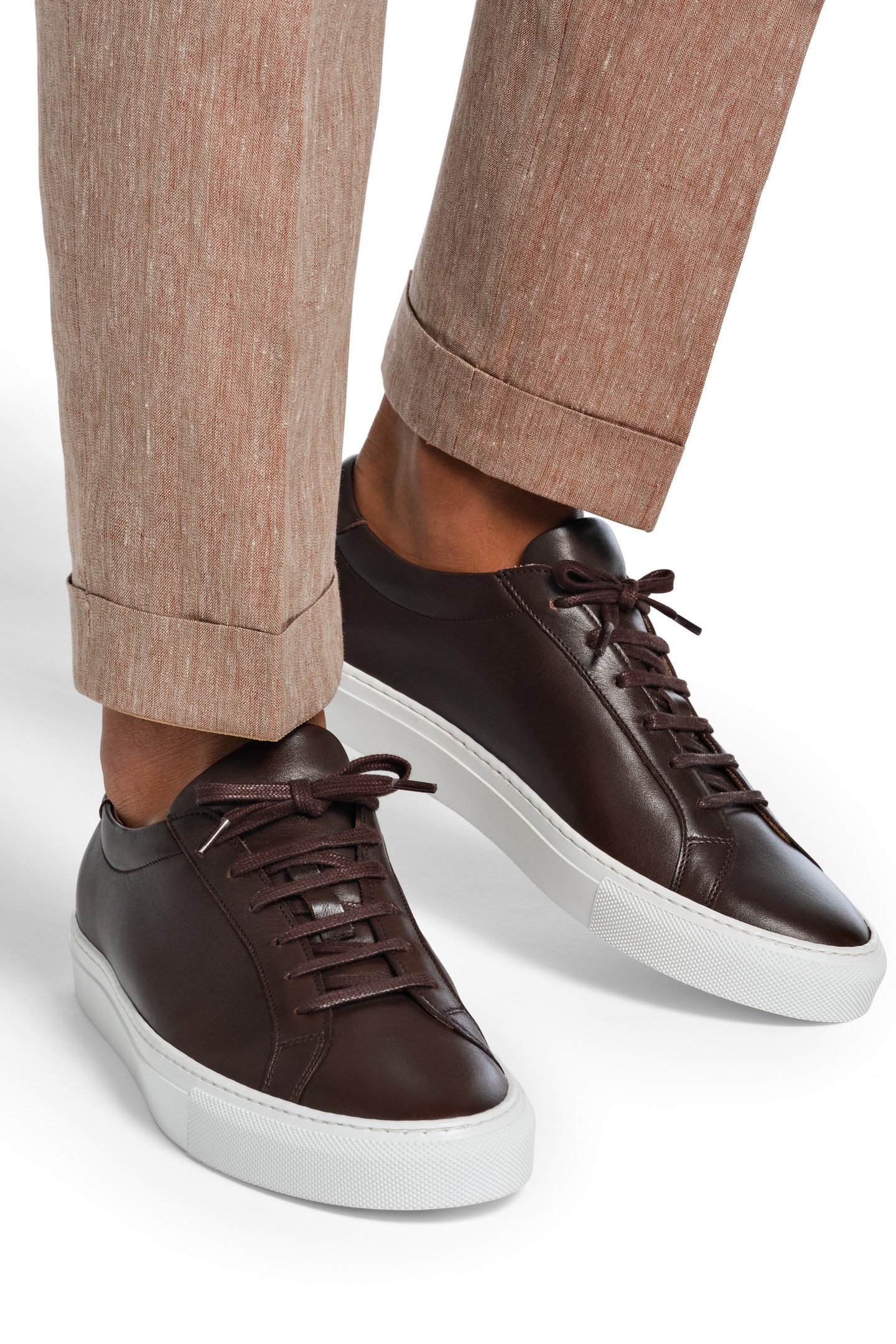 LEATHER-SNEAKER-D.BROWN DARK BROWN 3
