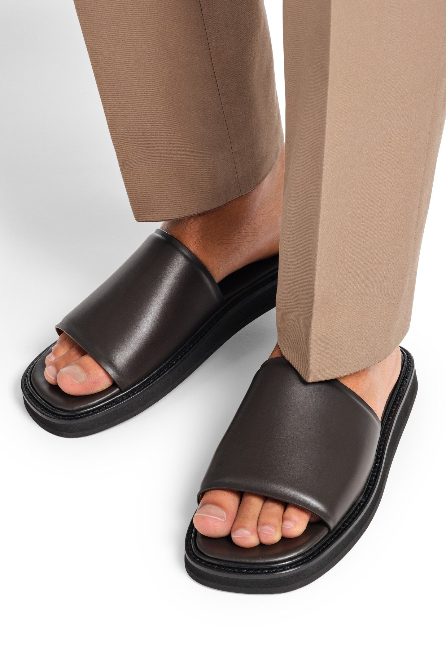 LEATHER-SLIPPER-BROWN BROWN 6