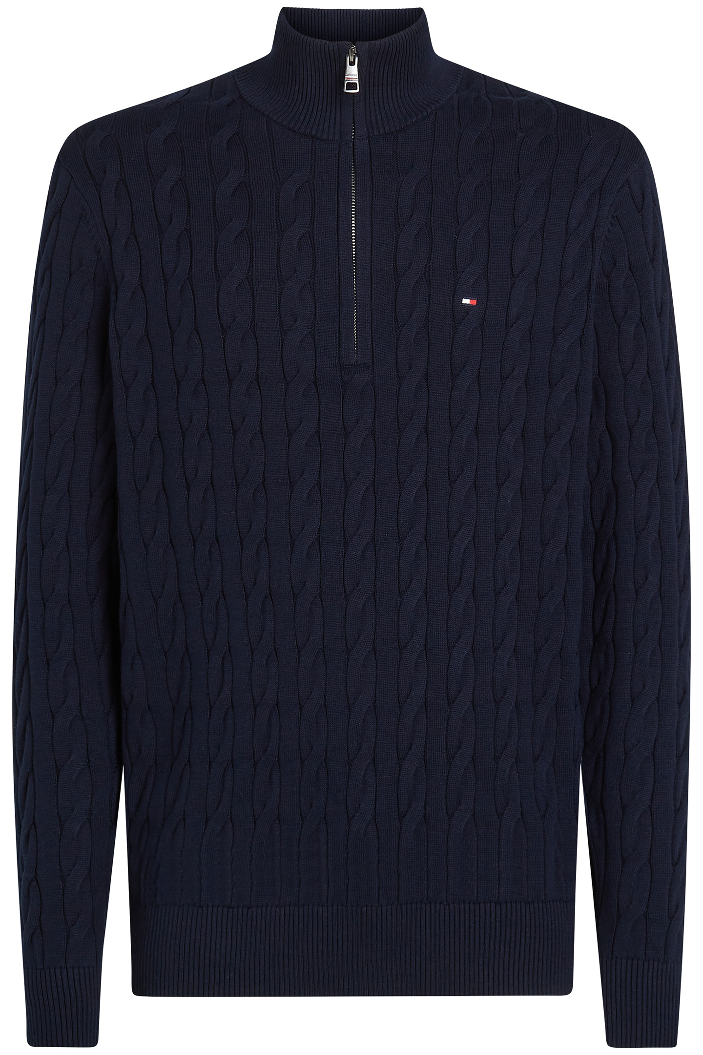CLASSIC COTTON CABLE SWEATER NAVY BLUE 4