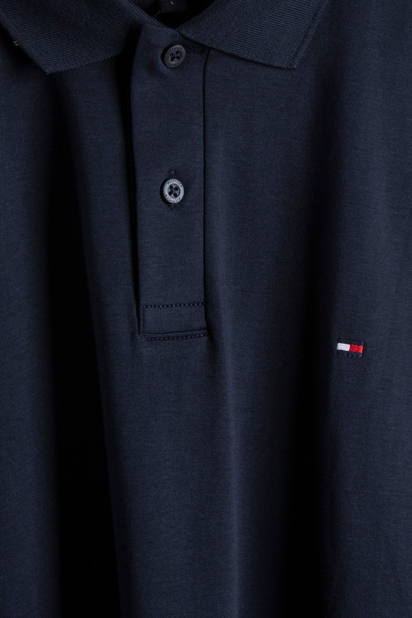 REGULAR FIT LONG SLEEVE POLO SHIRT NAVY BLUE 4